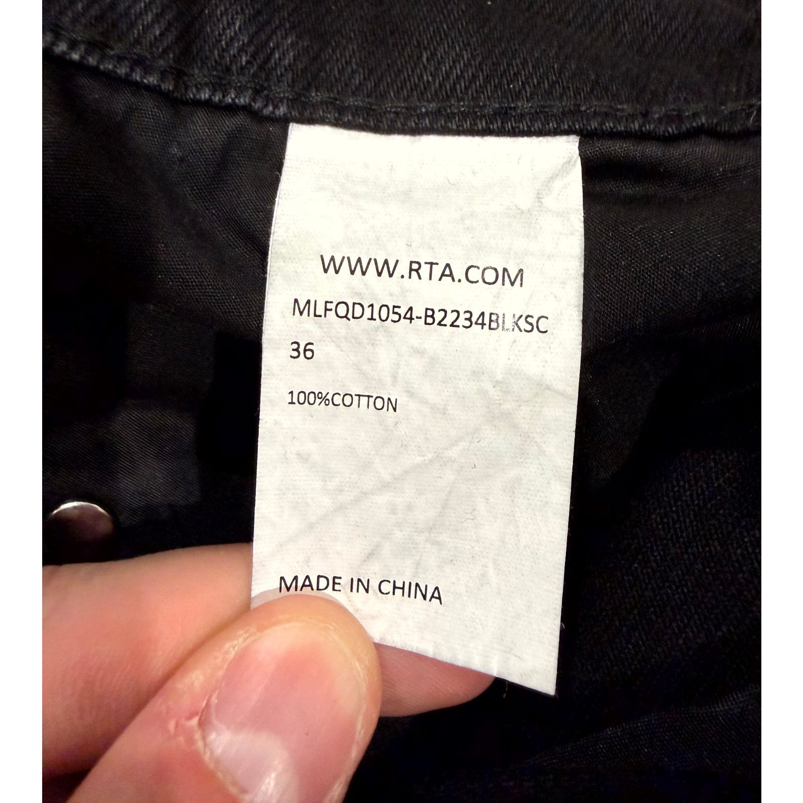Rta RTA Black Jeans Size US 36 / EU 52 - 4 Thumbnail