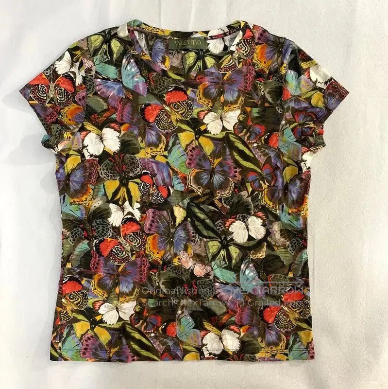 Valentino Valentino Colorful Butterfly Print Men's T-shirt . Size US XS / EU 42 / 0 - 1 Thumbnail