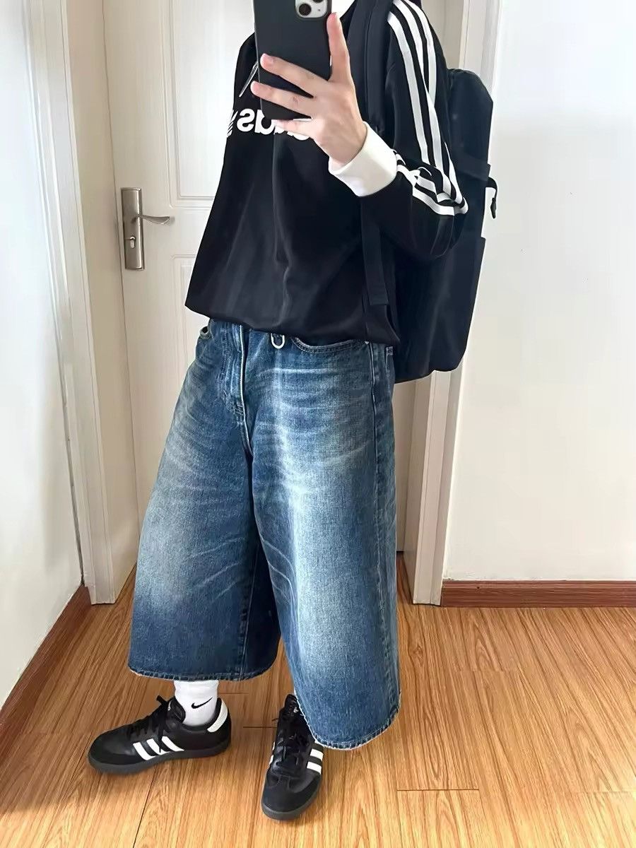 Japanese Brand × Jean Wide Leg Denim Short Size 30" / US 8 / IT 44 - 2 Thumbnail