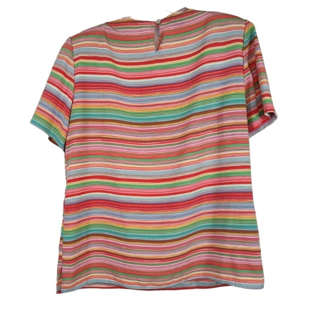 Other Vintage 80s 90s Joan Leslie Top Women Size 14 Short Sleeve Size XL / US 12-14 / IT 48-50 - 3 Thumbnail