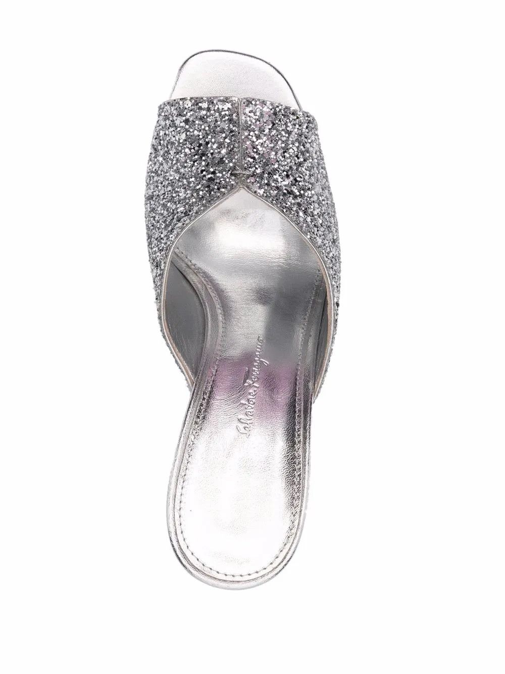 Salvatore Ferragamo o1y0426 Spool Heel Mules in Silver Size US 6 / IT 36 - 4 Thumbnail