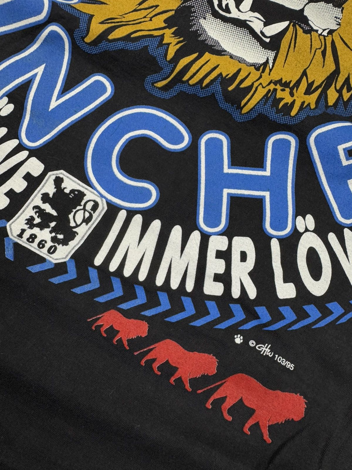 Vintage Vintage 90s TSV 1860 Munich football soccer team graphic tee Size US XL / EU 56 / 4 - 13 Thumbnail