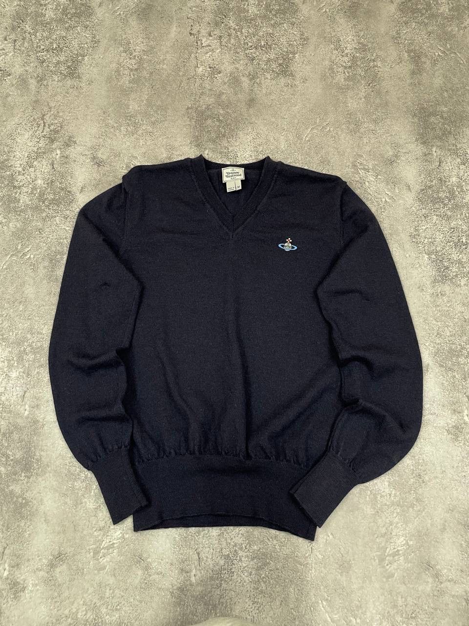 Vivienne Westwood Vivienne Westwood Men’s Vintage Sweater V Neck Navy Size M Size US M / EU 48-50 / 2 - 1 Thumbnail