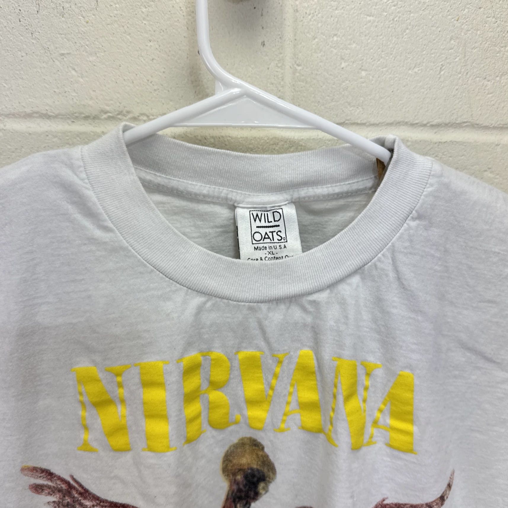 Vintage VINTAGE Nirvana In Utero Band Tee Long Sleeve Shirt Reprint White XL Sleeve Hits Size US XL / EU 56 / 4 - 4 Thumbnail