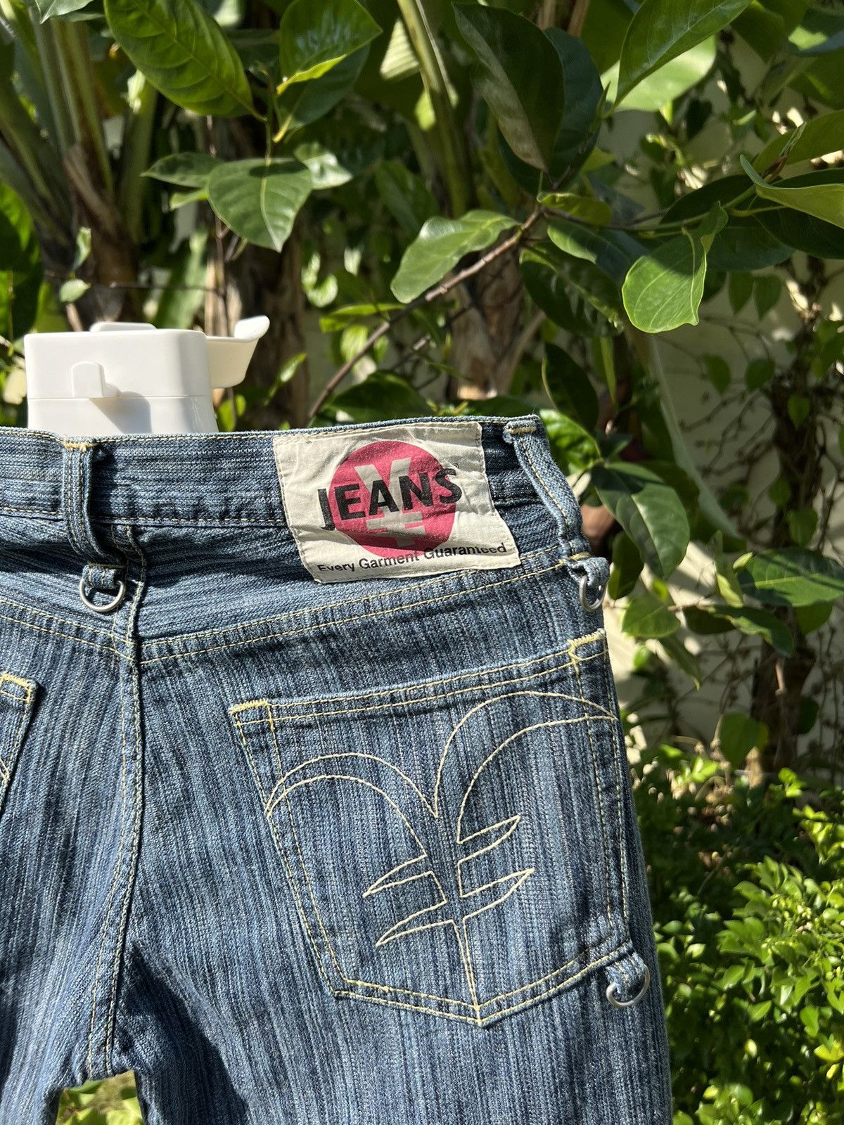 90’s YEN BY MICHIKO KOSHINO RARE RETRO JEANS ZIPPER 2 SIDES