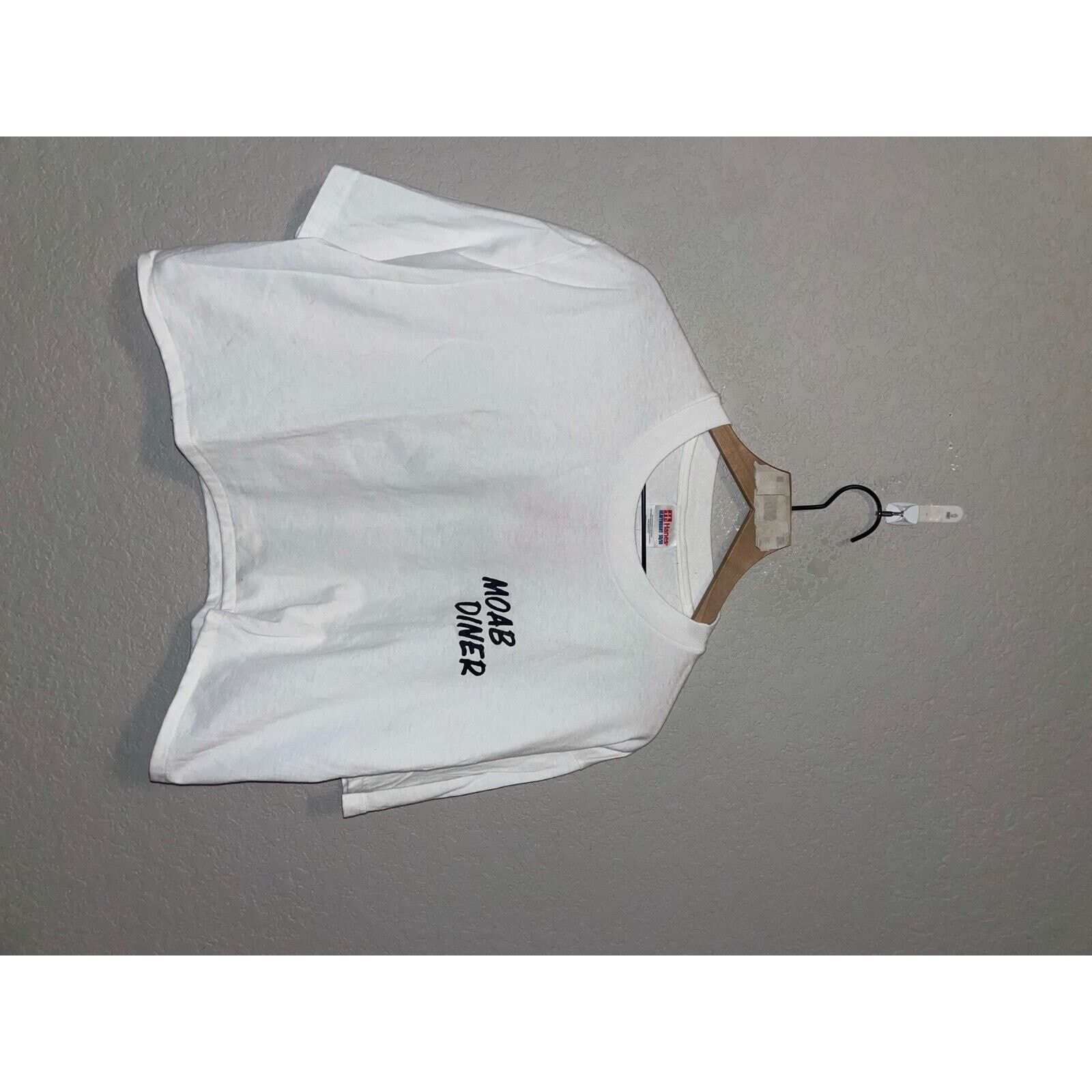 Hanes Vintage The Kokopelli Chicken Shirt White Moab Diner Large Size L / US 10 / IT 46 - 2 Thumbnail