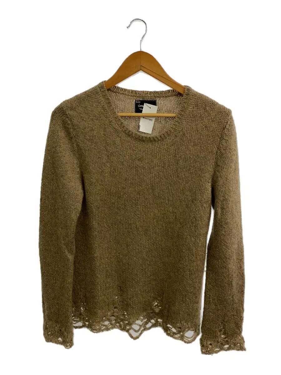 image of Number N Ine Aw09 "a Closed Feeling" Grunge Mohair Knit Sweater in Beige, Men's (Size Medium)