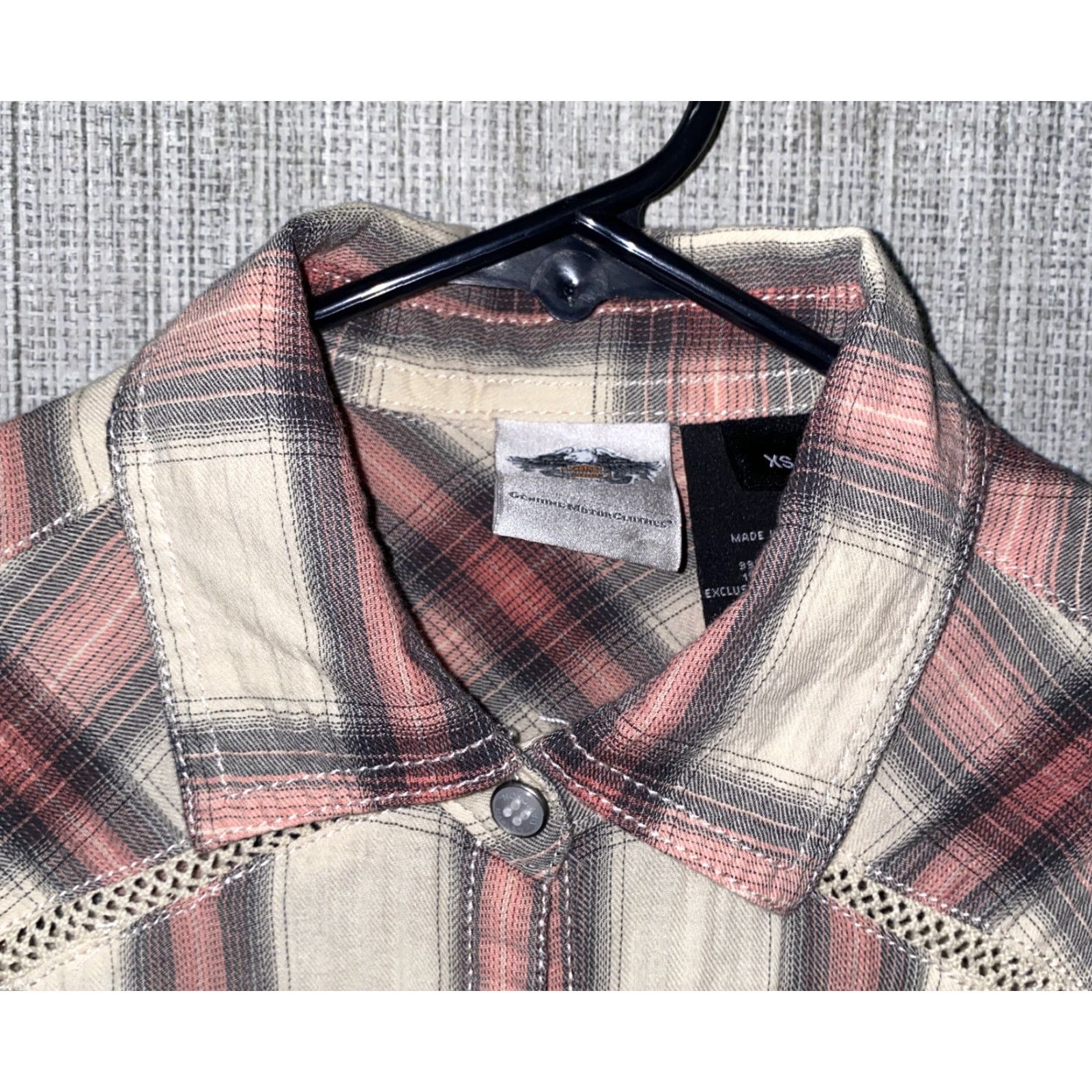 Harley Davidson Harley-Davidson Women's Plaid Button-Up Shirt Size XS Sleeveless Multicolor Casual Size XS / US 0-2 / IT 36-38 - 3 Thumbnail