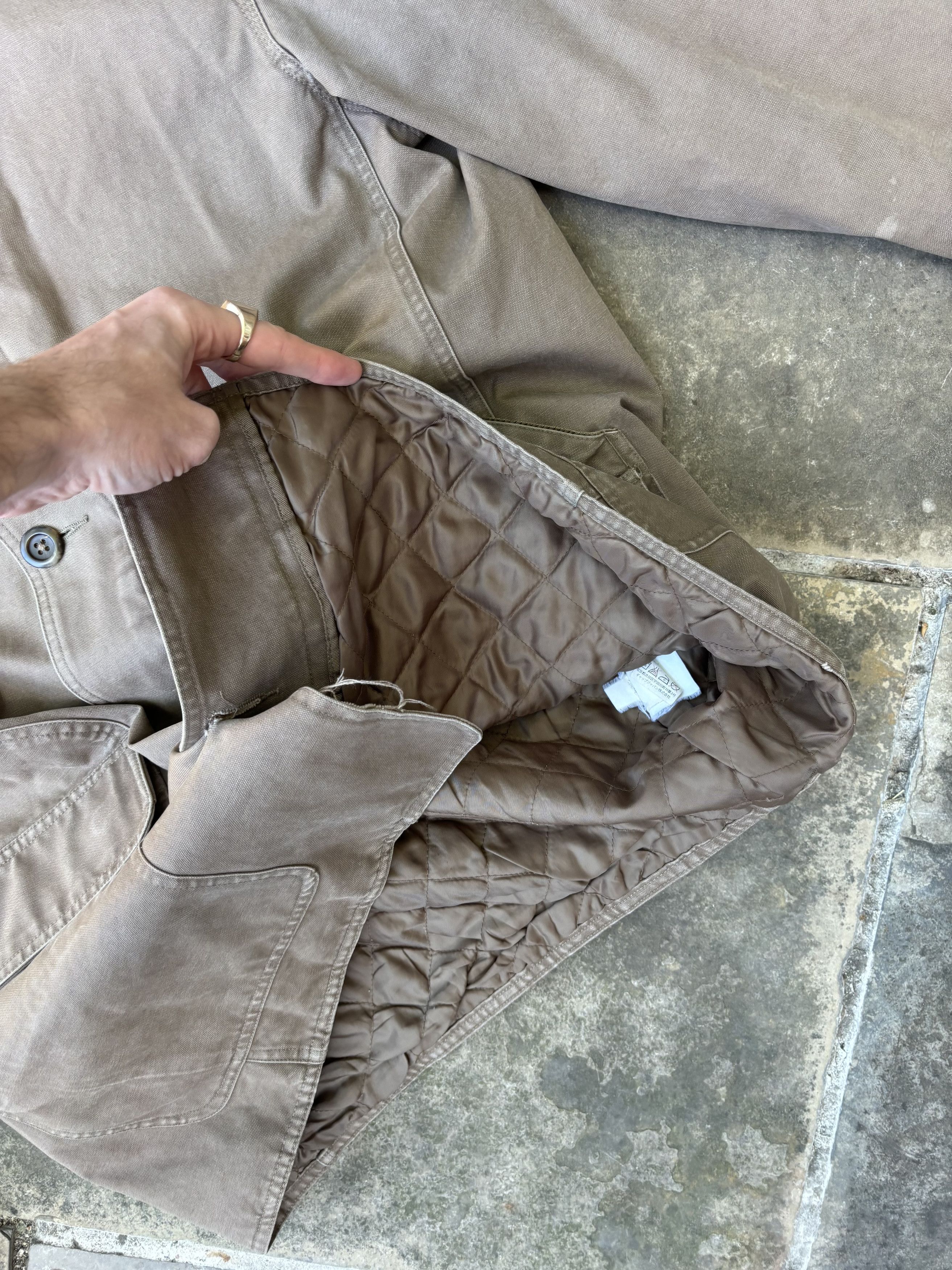 Gap × Vintage 1990s Vintage GAP Chore Coat Quilt Lined Canvas Corduroy Size US L / EU 52-54 / 3 - 8 Thumbnail