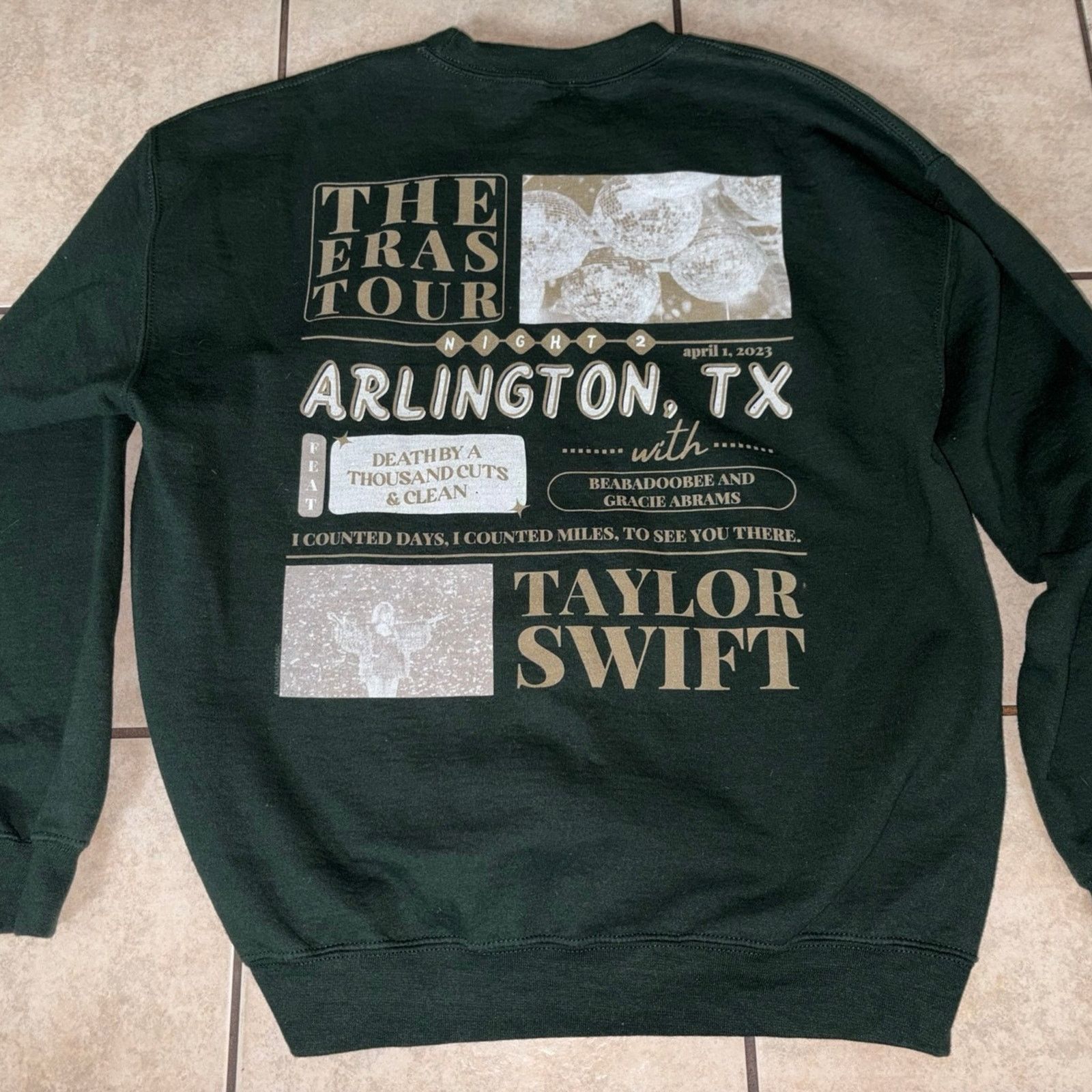 Gildan Taylor Swift Eras Tour Arlington Texas olive green large Size L / US 10 / IT 46 - 4 Thumbnail