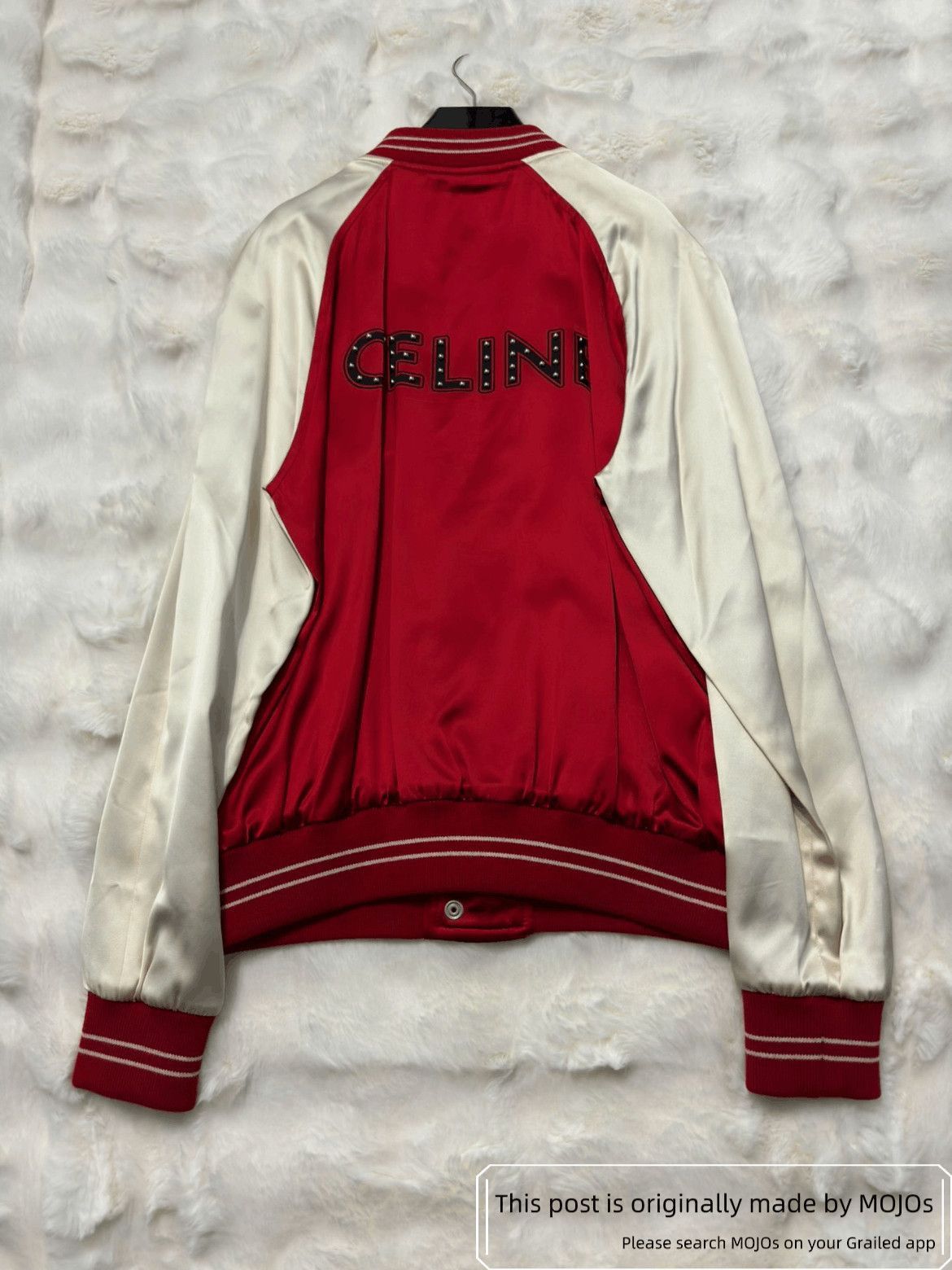 Celine Sz 52 Celine Rivet Logo Satin Teddy Jacket Size US L / EU 52-54 / 3 - 1 Thumbnail