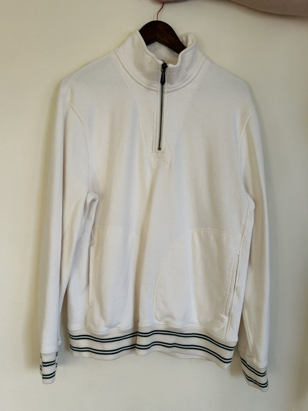 J.Crew J.Crew white cotton terry quarter zip sweatshirt Size US M / EU 48-50 / 2 - 1 Thumbnail