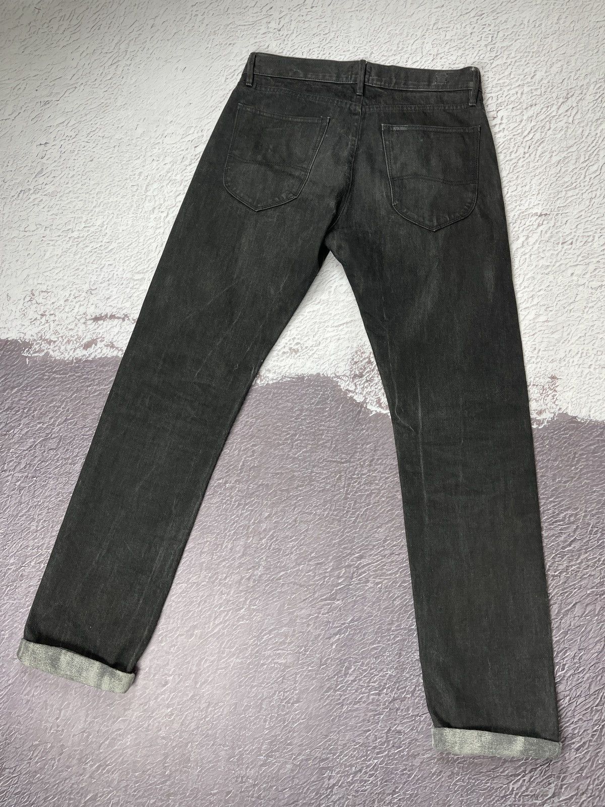 Lee Lee made in USA selvedge graphite black denim jeans Size US 31 - 19 Thumbnail