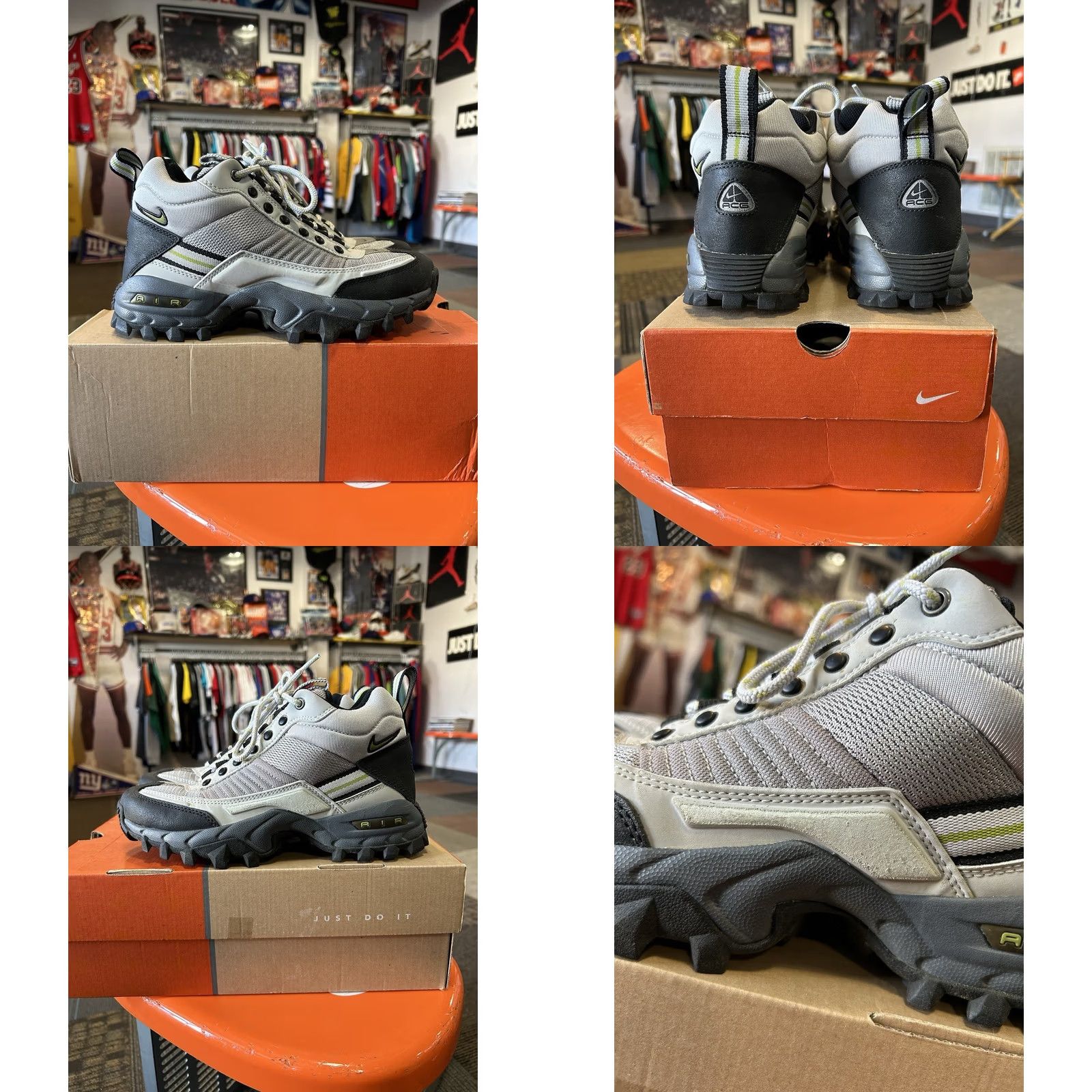 Nike VINTAGE Nike ACG WMNS Air Trio Mid Shoes Women’s 7 Medium Grey/Pear Neut 2001 Nike Air WMNS Shoes/Boots Women Size US 5 / IT 35 - 8 Thumbnail