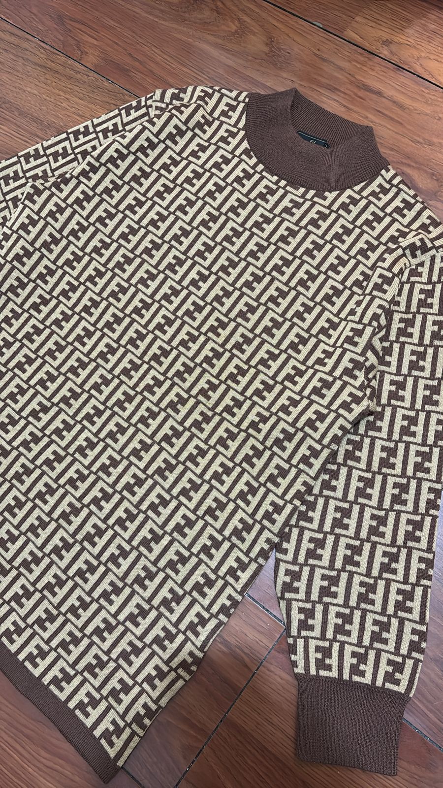 Fendi Vtg 90s Fendi Maglia Zucca Pattern Knitted Sweater Size L / US 10 / IT 46 - 5 Thumbnail