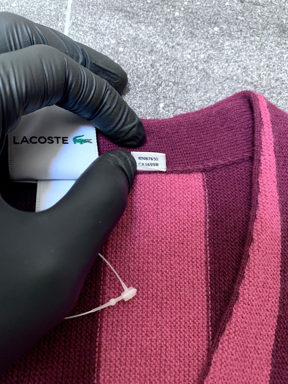 Lacoste × Supreme Striped Wool Cardigan Size US L / EU 52-54 / 3 - 10 Thumbnail