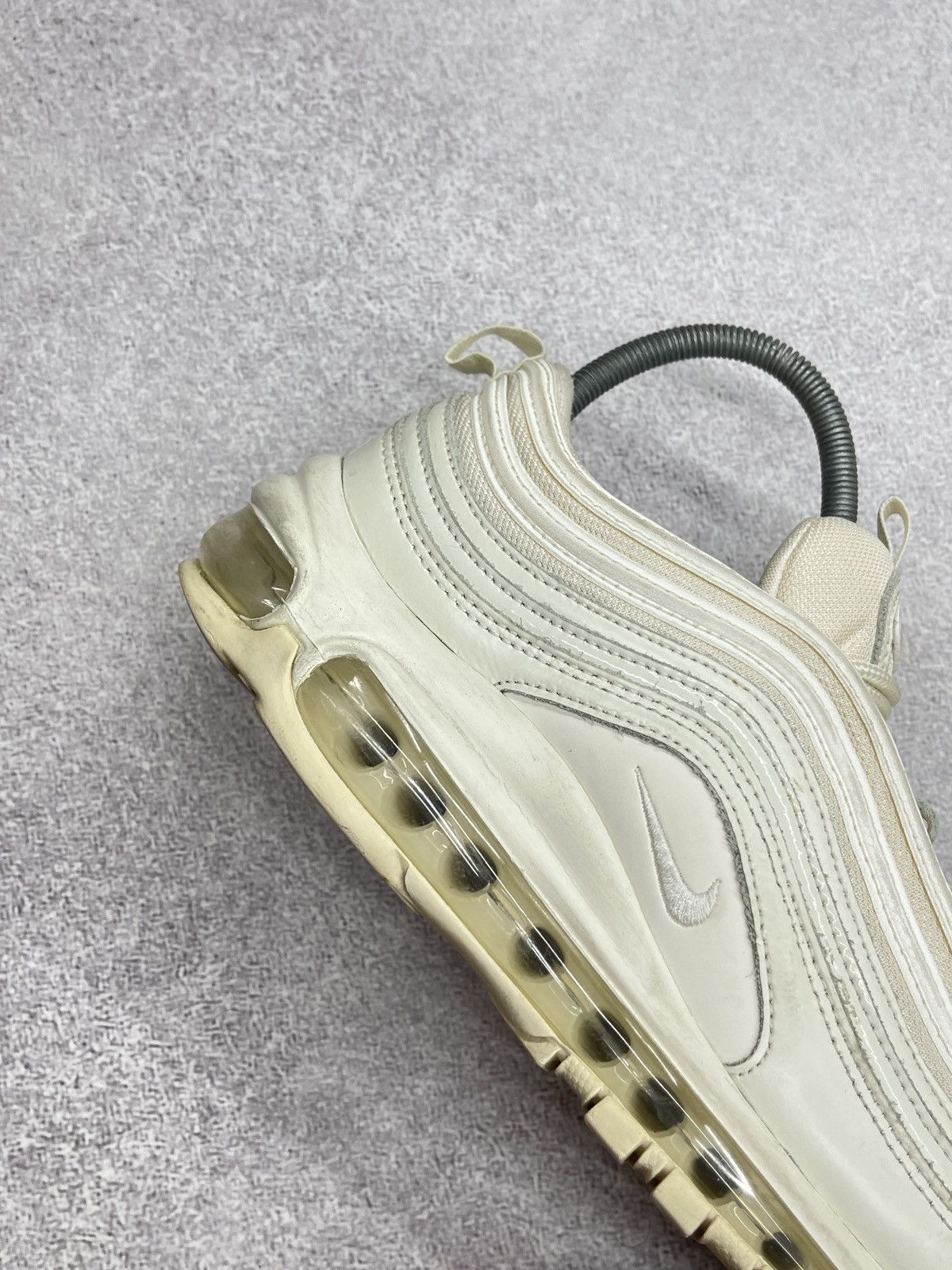 Nike Women Nike Air Max 97 Triple White Sneakers Love Heart Size US 7 / IT 37 - 9 Thumbnail