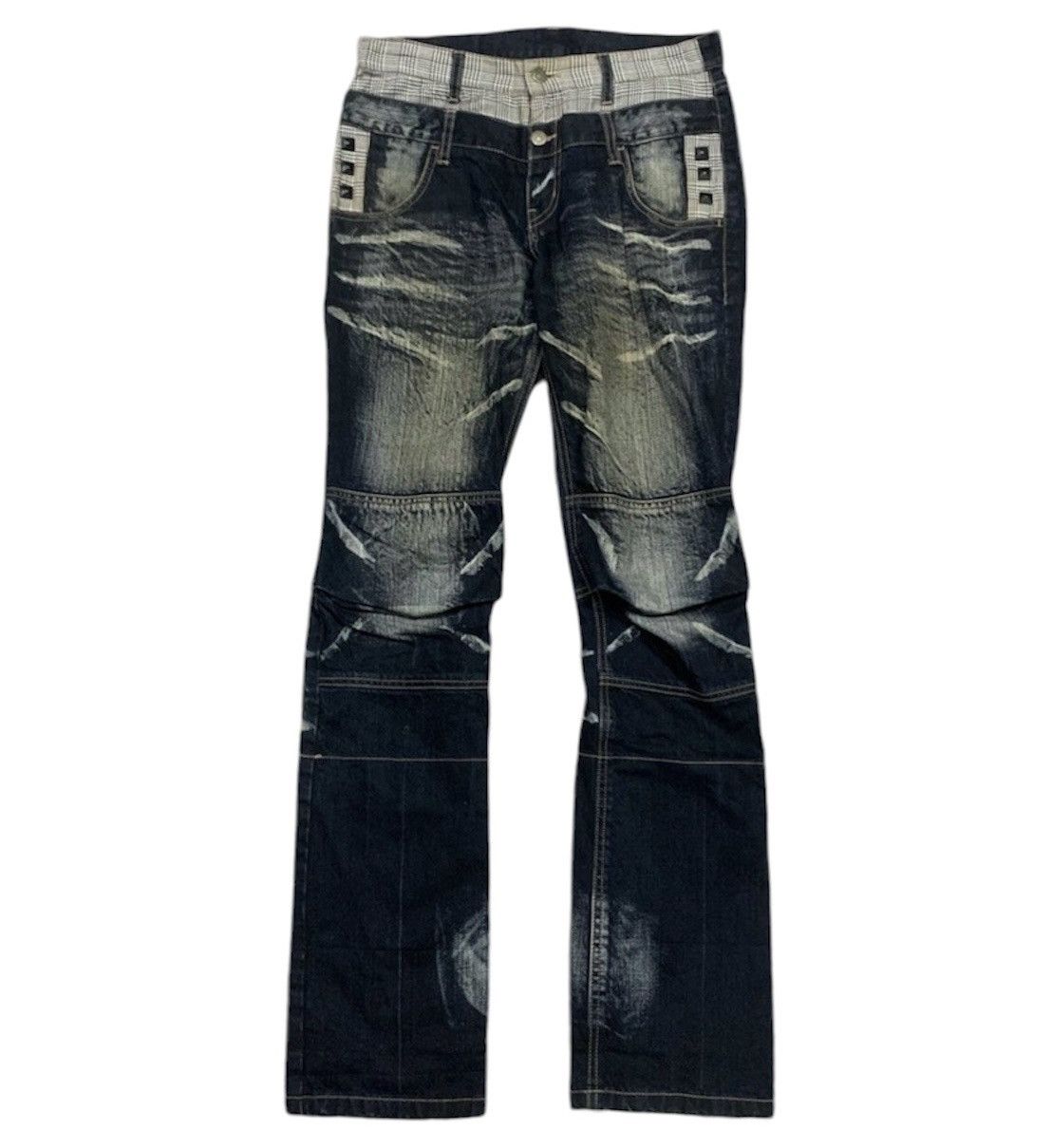 Japanese brand PPFM double waist roll up jeans
