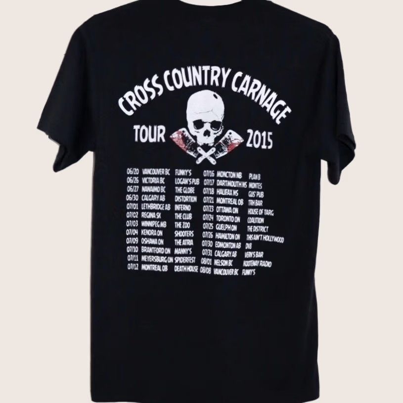 Fruit Of The Loom Spree Killers Cross Country Carnage Tour T Shirt Small Mens 2015 Black Fruit of the Loom Used Size US S / EU 44-46 / 1 - 1 Thumbnail