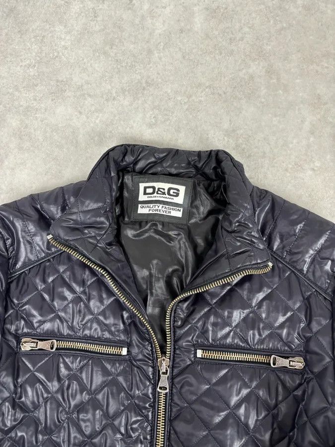 Dolce & Gabbana AW2007 Dolce & Gabbana Dark Purple Puffer Lamb Leather Jacket Size US M / EU 48-50 / 2 - 4 Thumbnail