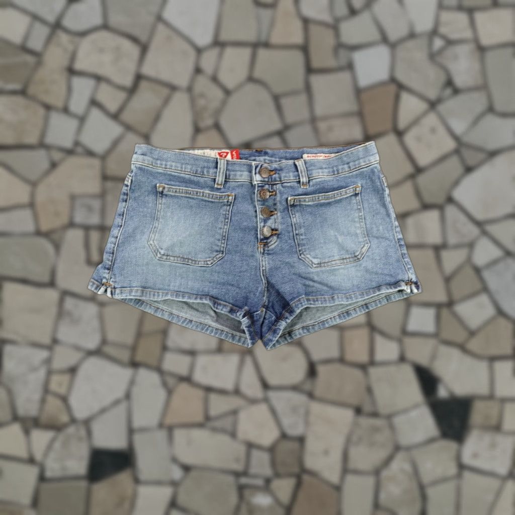 Guess VINTAGE Guess Denim Shorts Womens 30 Blue Cotton Spandex Casual Retro 90s Ladies Size 29" - 1 Thumbnail