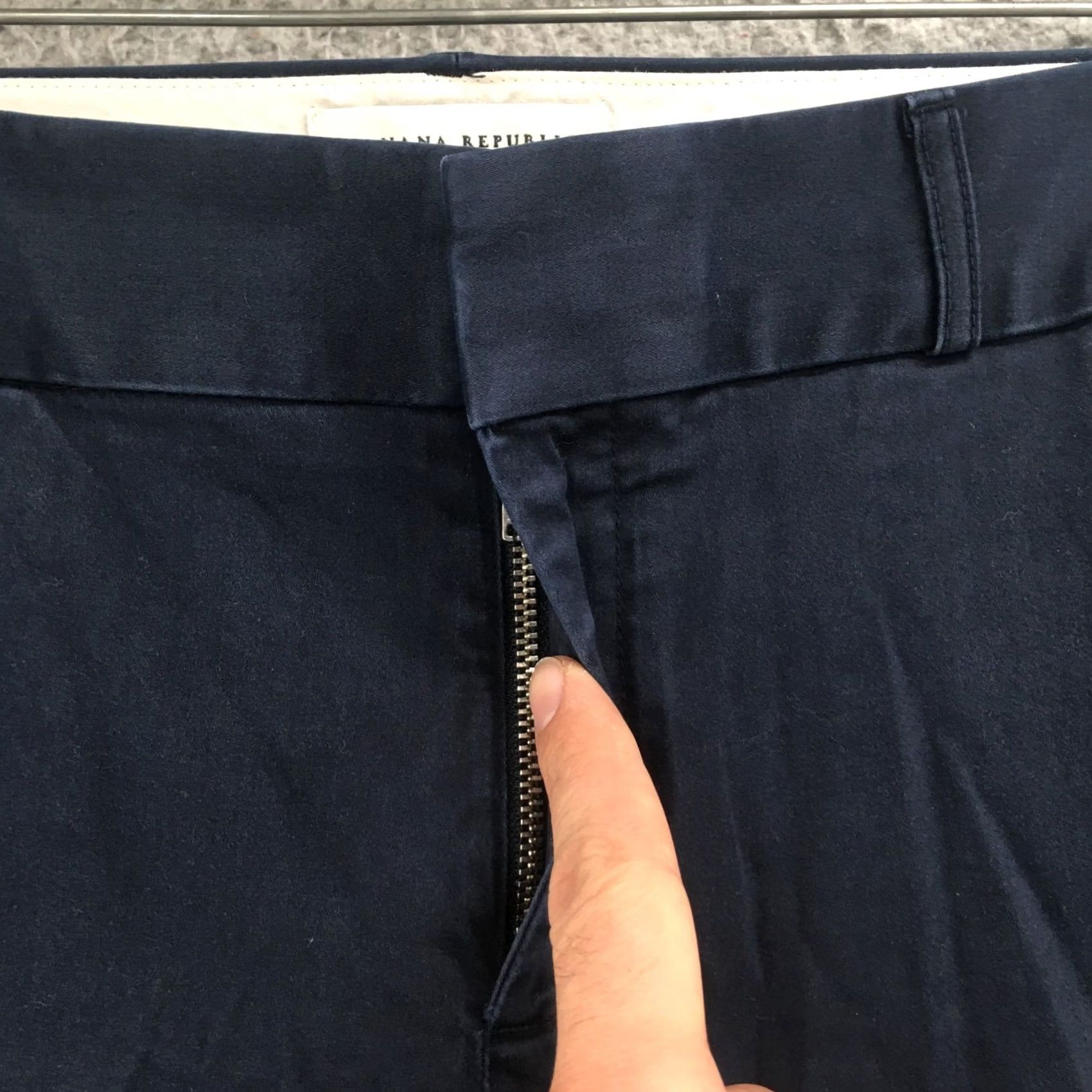 Banana Republic Banana Republic Chino Pants Womens Petite 8 Blue Mid Rise Stretch Size 30" / US 8 / IT 44 - 3 Thumbnail