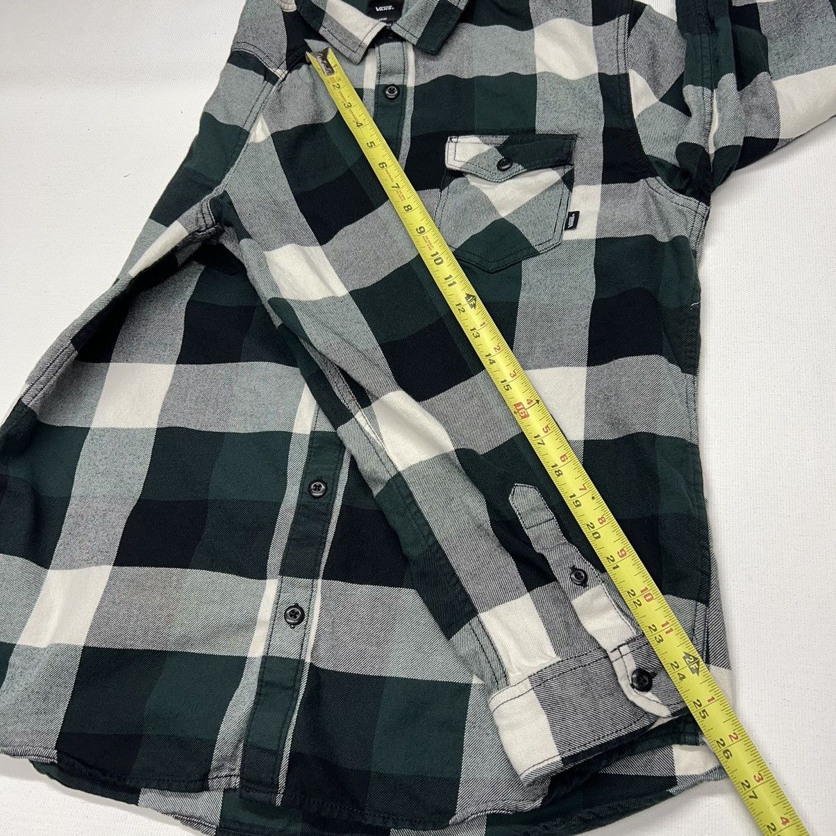 Vans Vans Flannel Shirt Green Plaid Button Up Tailored Fit Skate Size US L / EU 52-54 / 3 - 17 Thumbnail