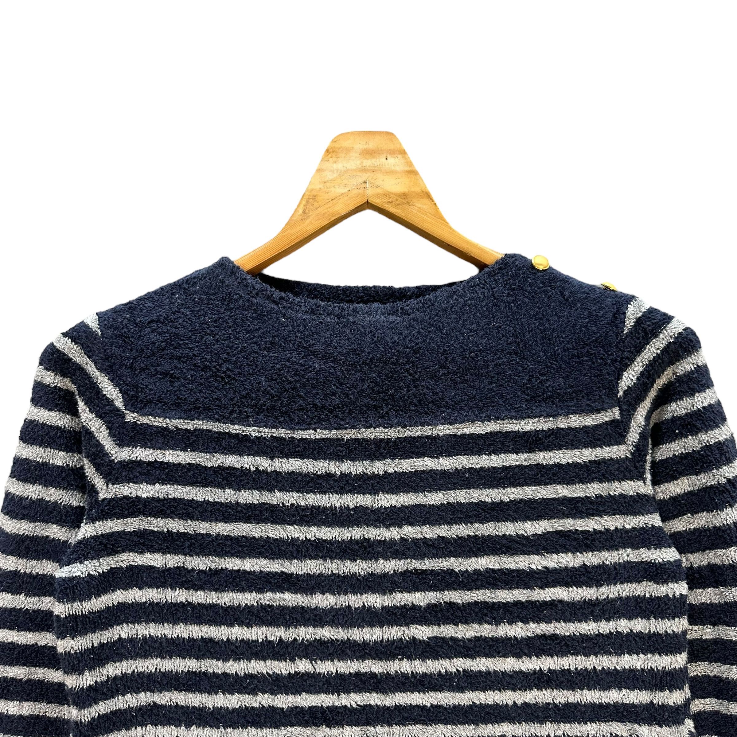 Canterbury of New Zealand CANTERBURY Striped Long Sleeve Fleece Shirt #A5-0107 Size M / US 6-8 / IT 42-44 - 2 Thumbnail