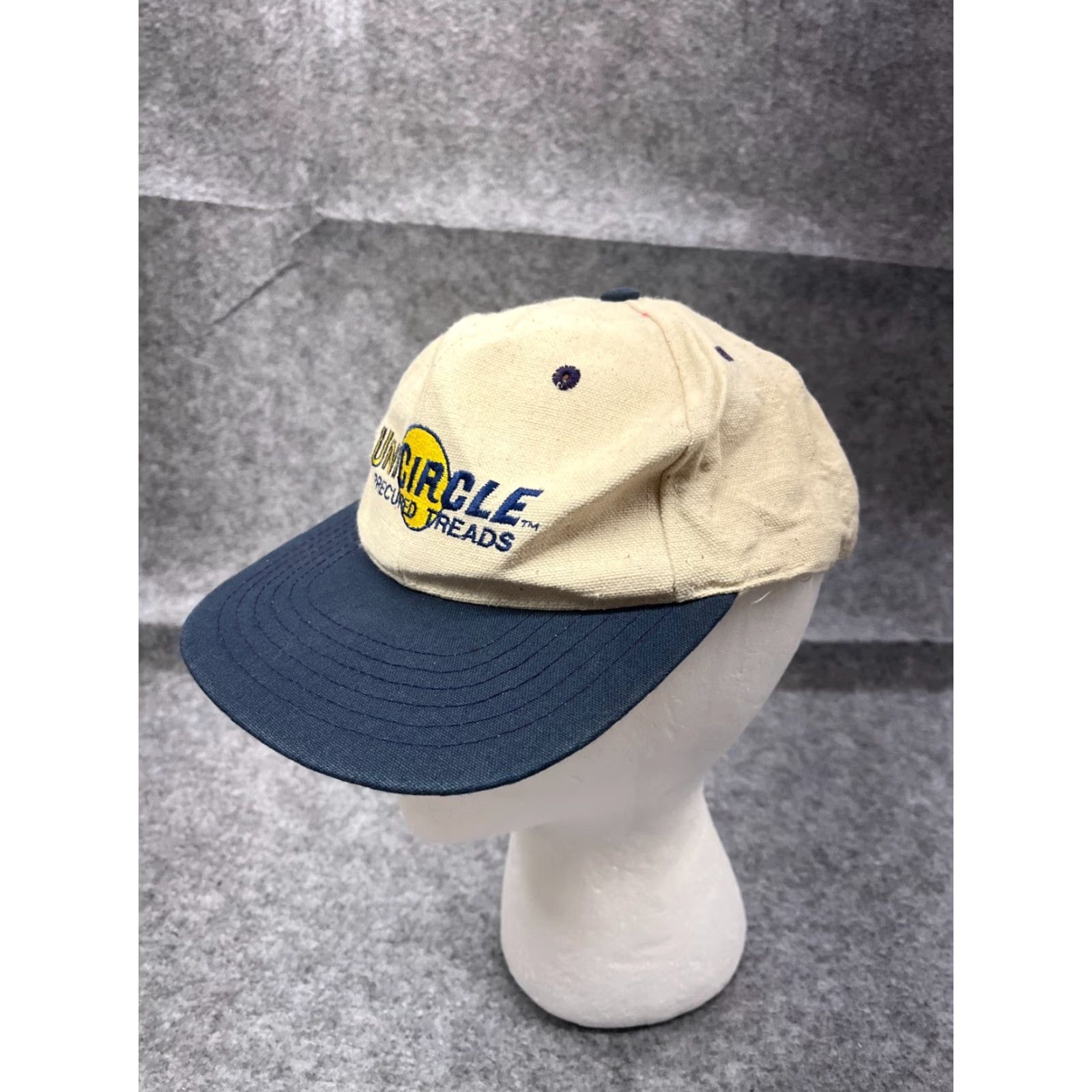 Vintage Goodyear Snapback Hat Cap Adult Small Ivory Cotton Lightweight Logo Mens Size ONE SIZE - 4 Thumbnail