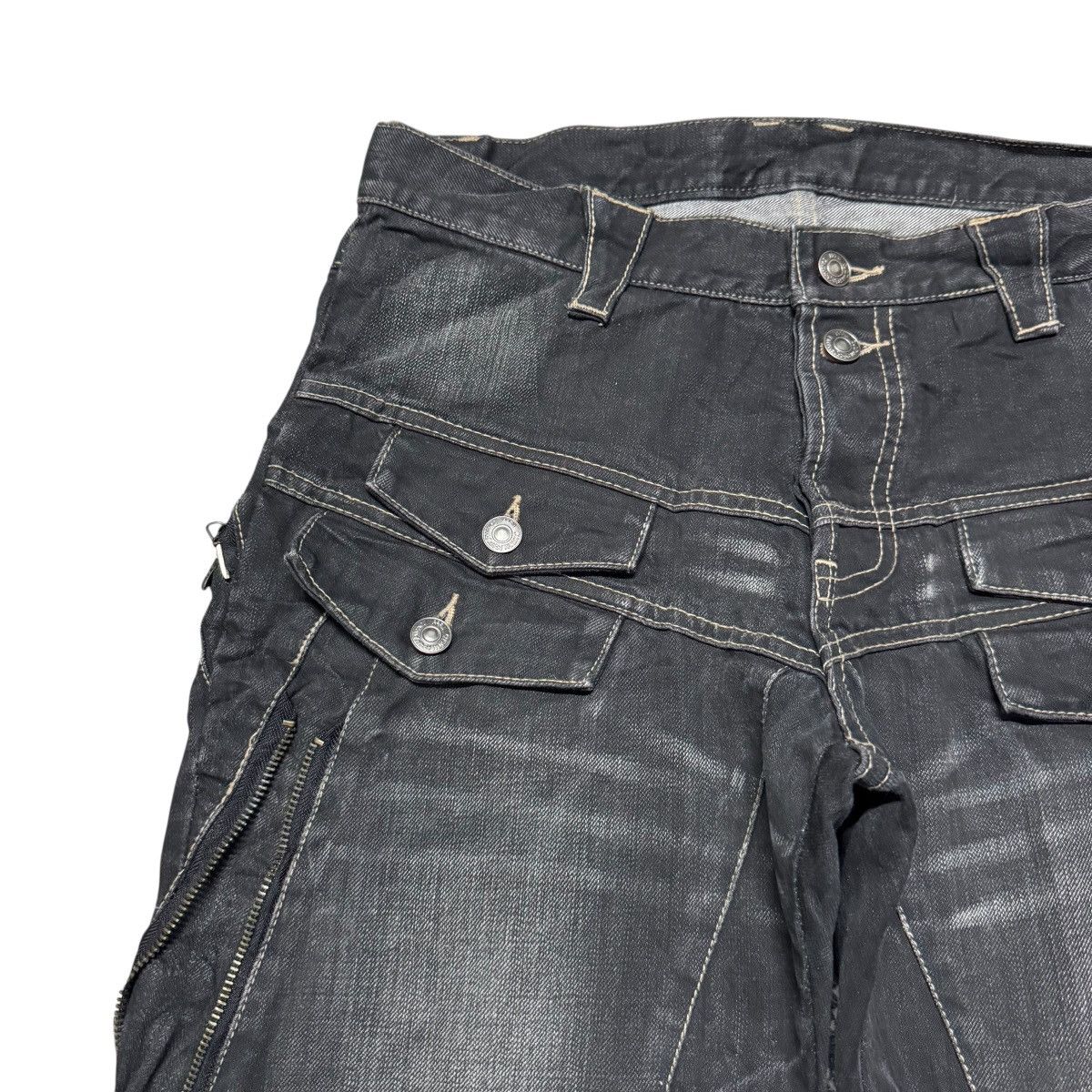 PPFM PPFM Bondage Black Denim Jeans Size US 32 / EU 48 - 6 Thumbnail