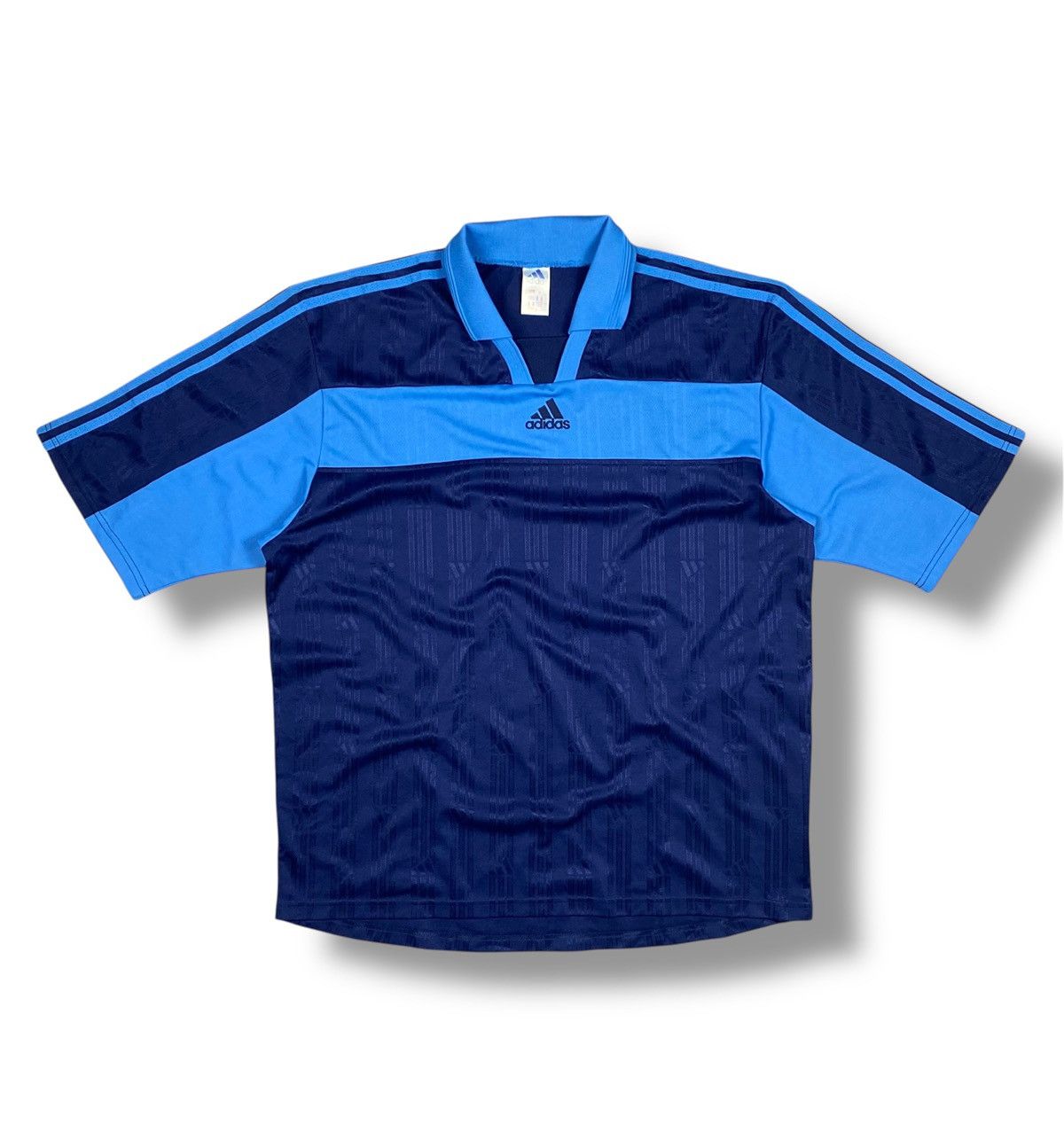 Adidas Vintage Adidas Soccer Jersey Blue Made in Portugal Size US XL / EU 56 / 4 - 1 Thumbnail