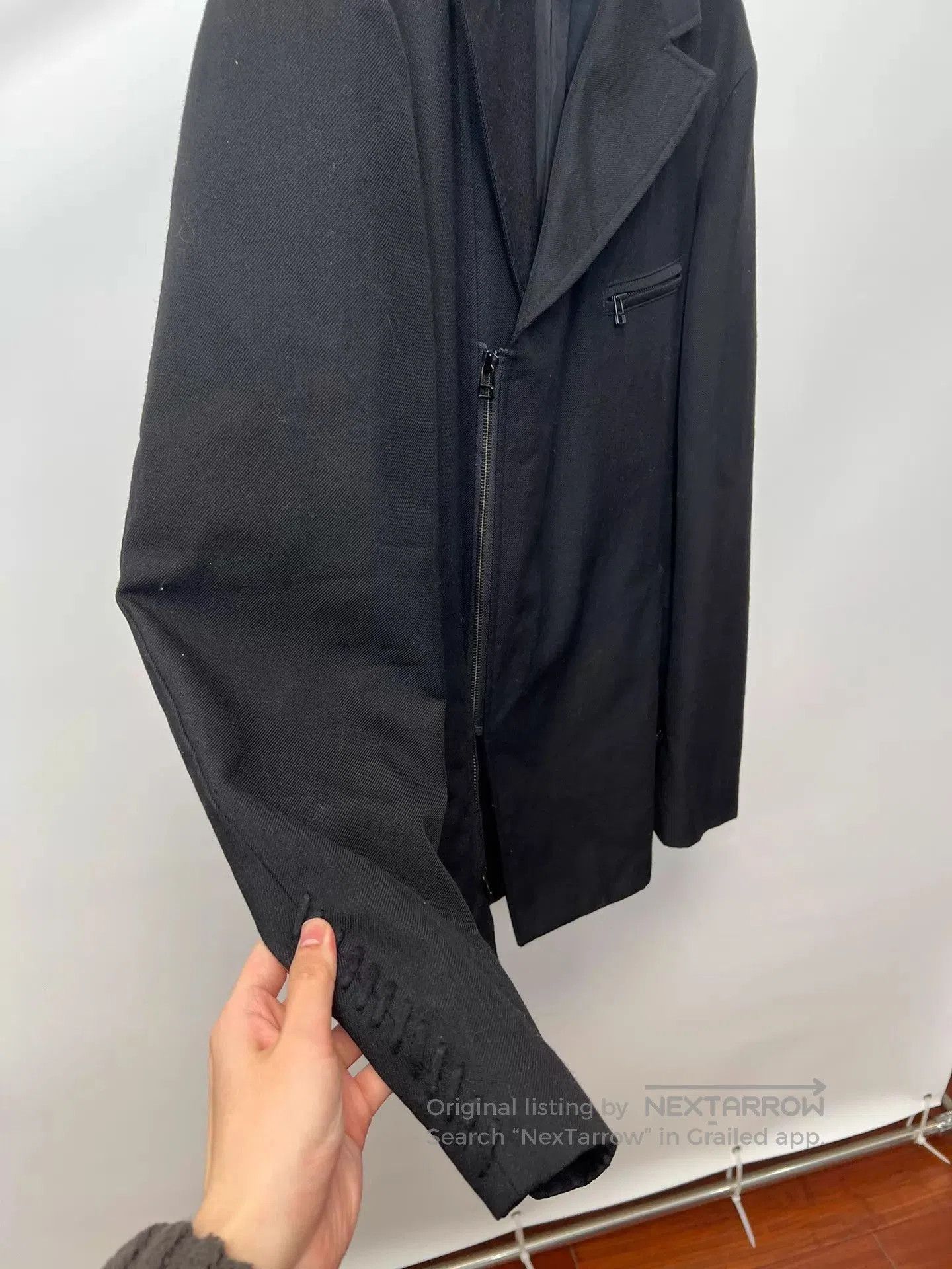 Issey Miyake Black Zip-Front Light Jacket. Size US M / EU 48-50 / 2 - 4 Thumbnail