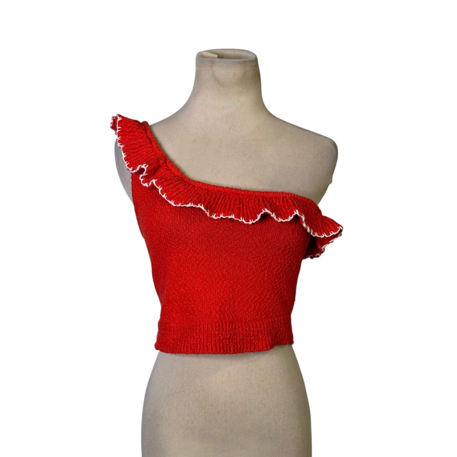 Urban Outfitters Urban Outfitters Orange One Shoulder Crop top Size Small Size S / US 4 / IT 40 - 17 Thumbnail