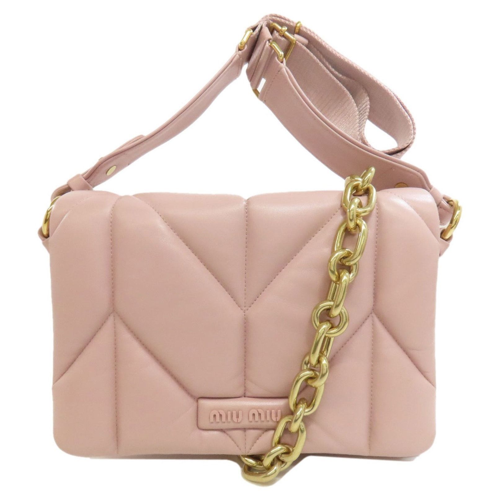 バッグ S/S2000 miumiu lether messenger bag S/S2000 miumiu lether messenger bag Miu Miu S/S2000 Pink Leather