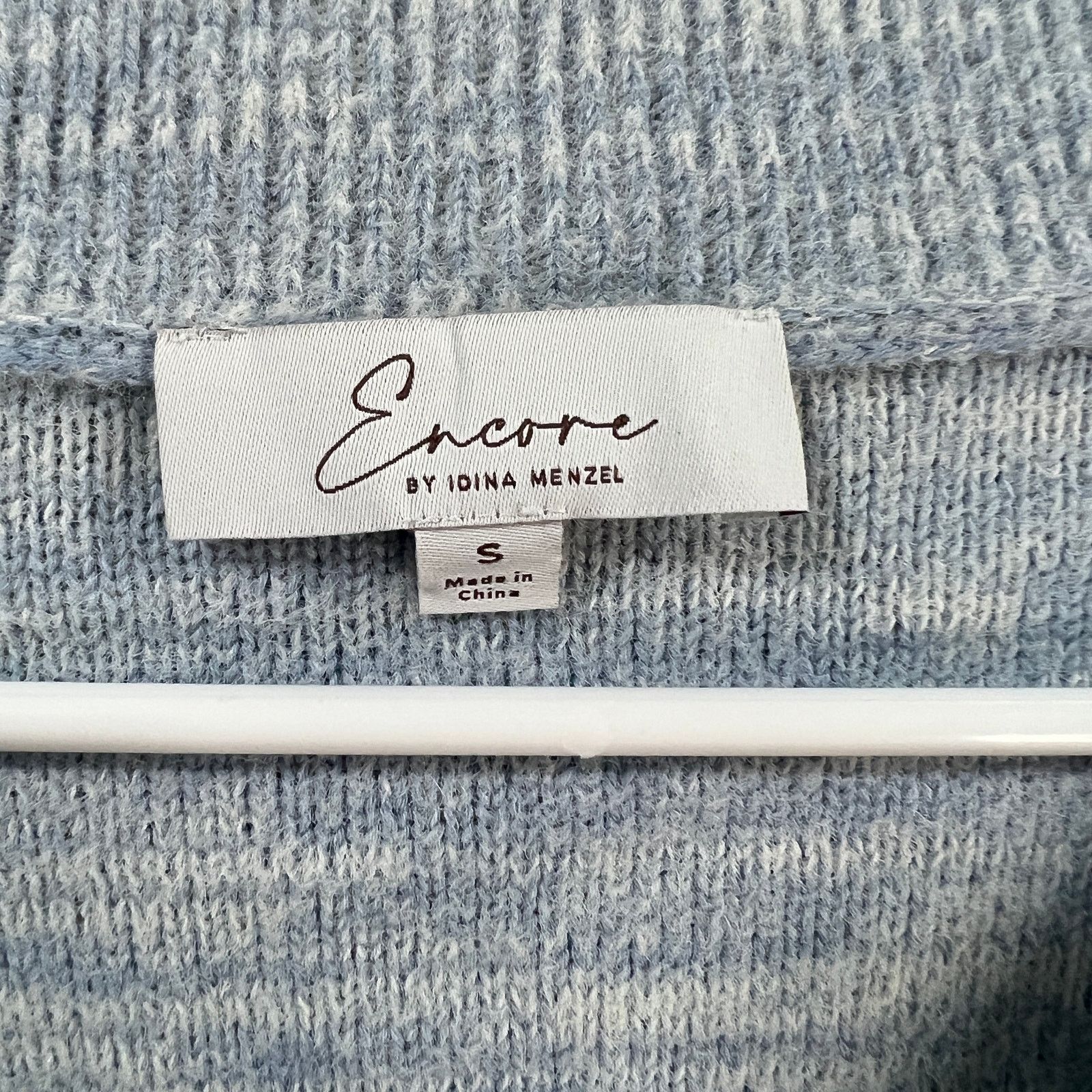 Other Encore by Idina Menzel Relaxed V-Neck Sweater Blue Size S / US 4 / IT 40 - 3 Thumbnail