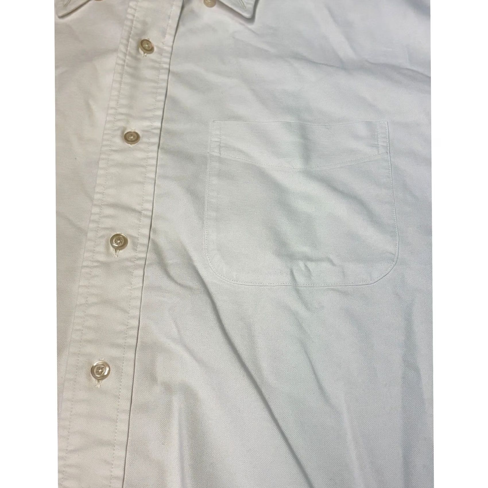 Proper Cloth Proper Cloth Mens White Oxford Cloth Button-Down Shirt 18.5 37 Long Sleeve Size US XXL / EU 58 / 5 - 2 Thumbnail