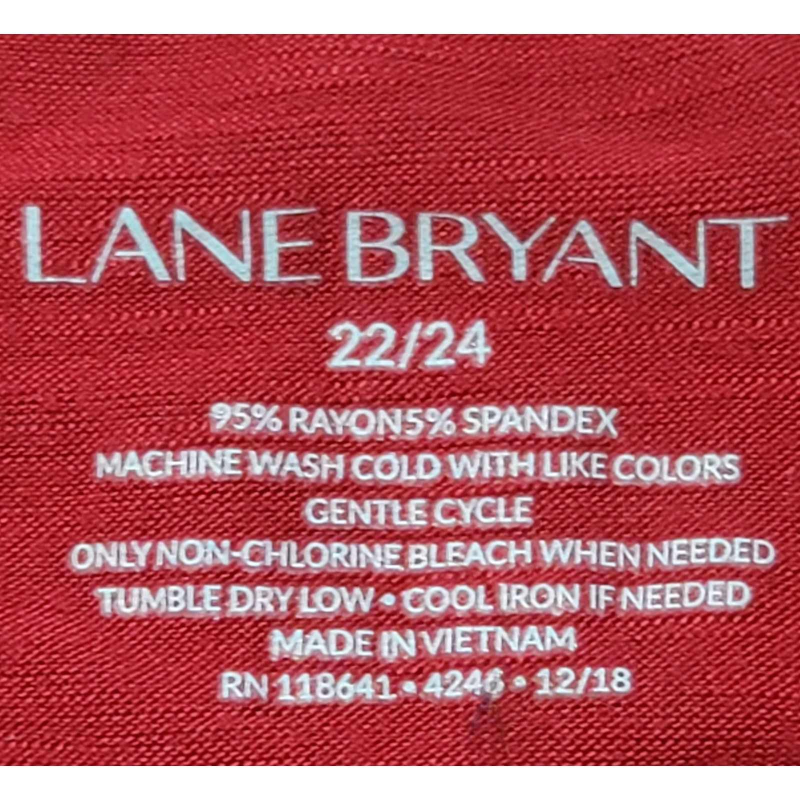 Other Lane Bryant Red Slub Knit Top 22 24 Lightweight Soft Size 4XL / US 24-26 - 3 Thumbnail