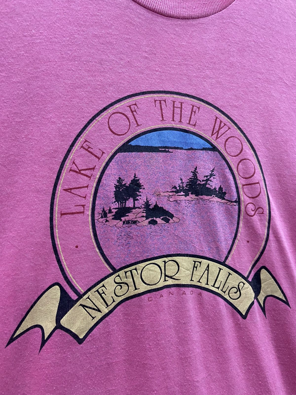 Vintage VINTAGE LAKE OF THE WOODS NESTOR FALLS CANADA TEE SHIRT Size US XL / EU 56 / 4 - 2 Thumbnail
