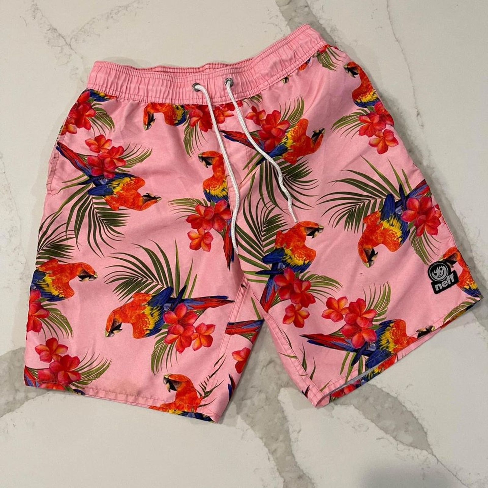 Neff pink rubber ducky shorts best sale