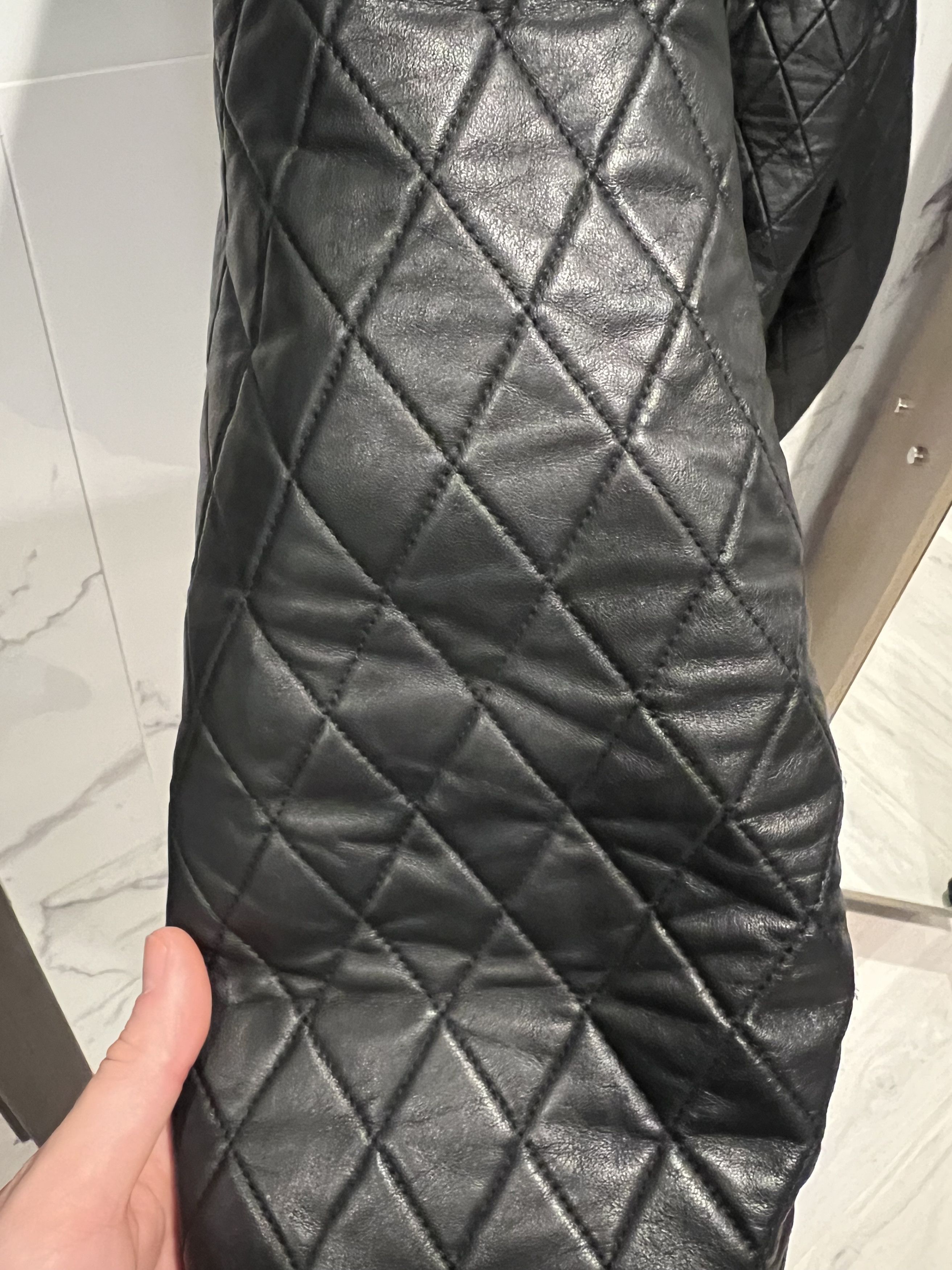 Neil Barrett Neil Barrett Lightening Bolt Leather Quilted Bomber Jacket Size US M / EU 48-50 / 2 - 8 Thumbnail
