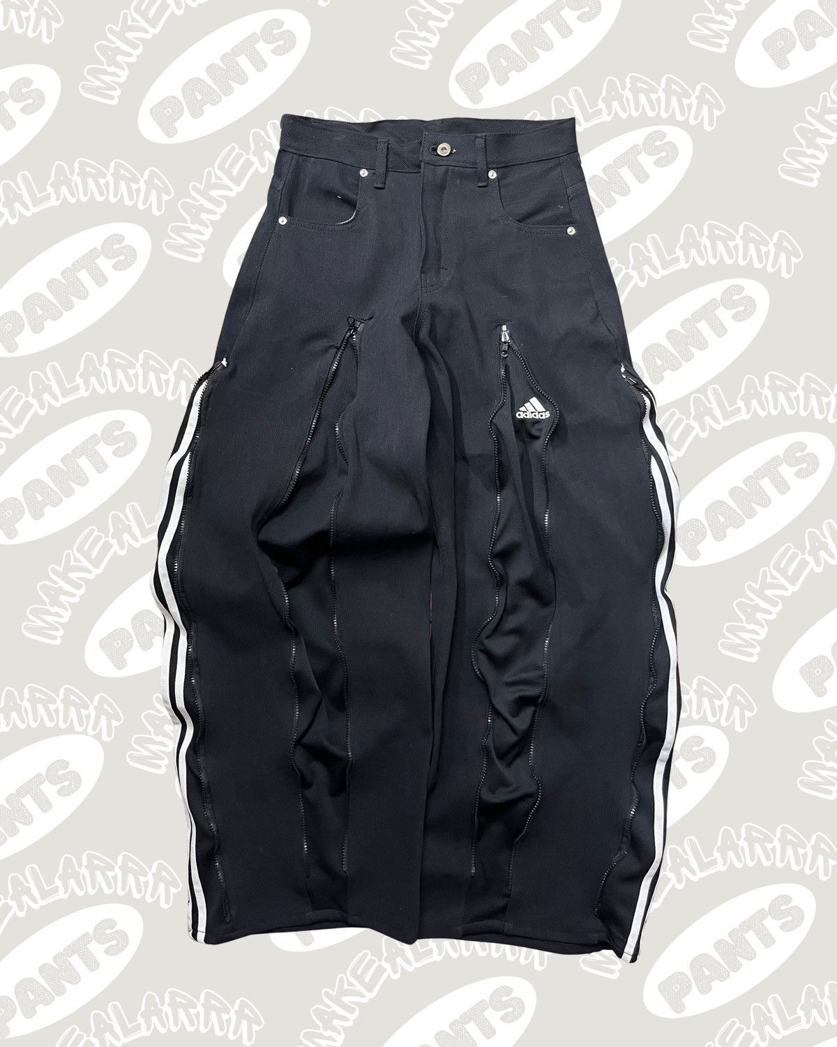 Adidas Rework custom adidas trackpants jeans Size 30" / US 8 / IT 44 - 1 Thumbnail