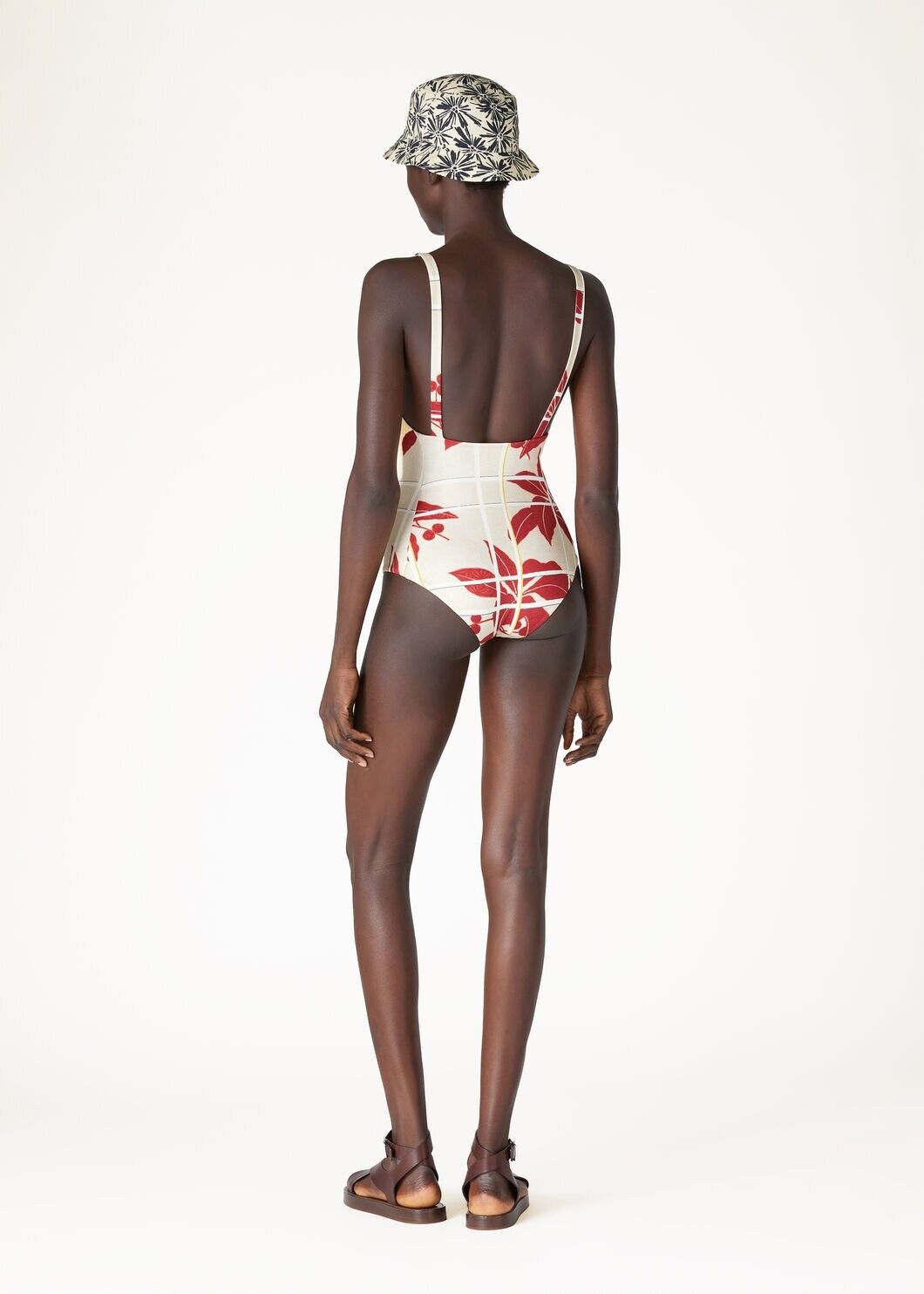 Loro Piana o1srvl11e0725 FAO1819 One-piece Swimsuit in White/Red Size XS / US 0-2 / IT 36-38 - 5 Thumbnail