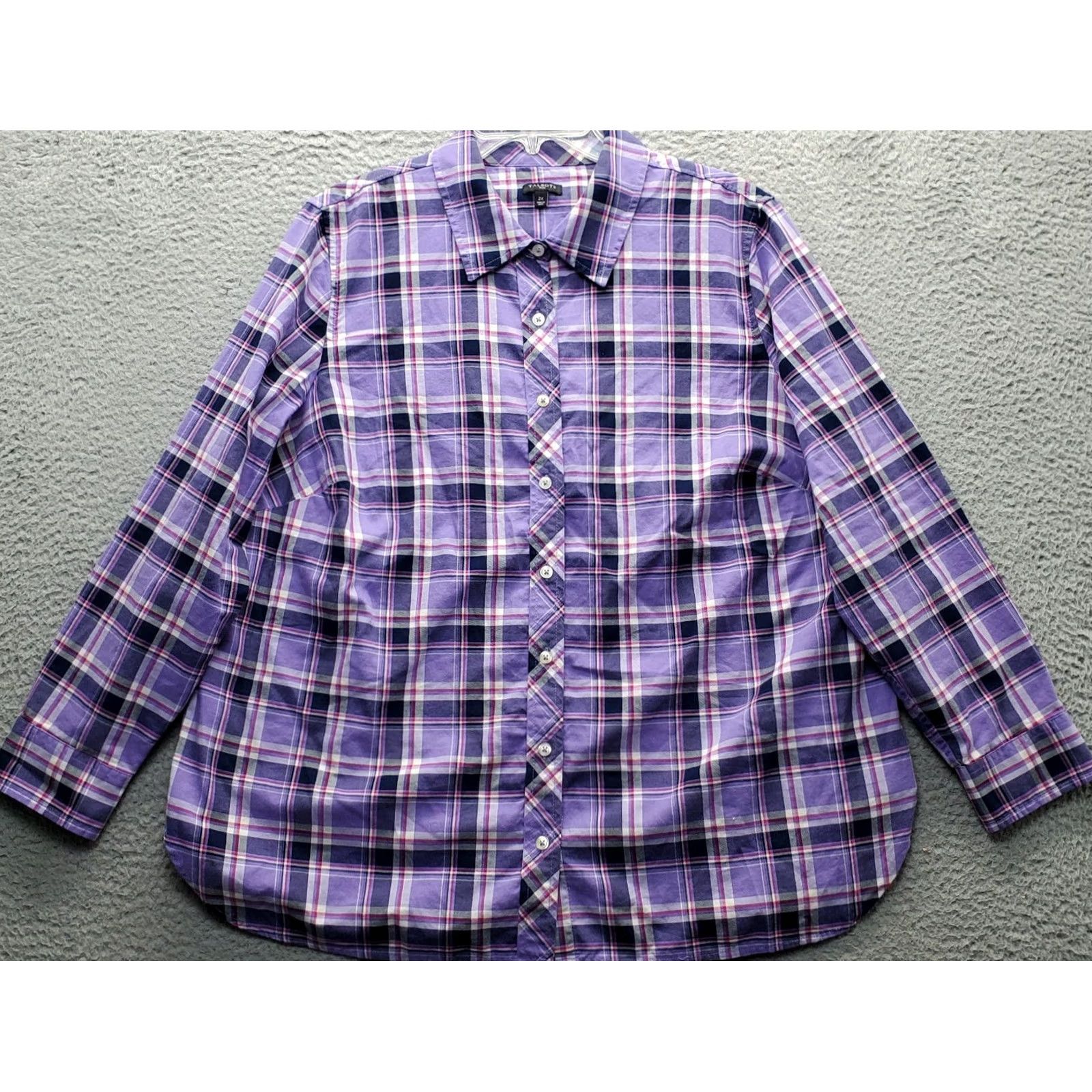 Talbots Talbots Shirt Womens 2X Multicolor Plaid Classic Fit Long Sleeve Button Up Size XXL / US 16-18 / IT 52-54 - 2 Thumbnail