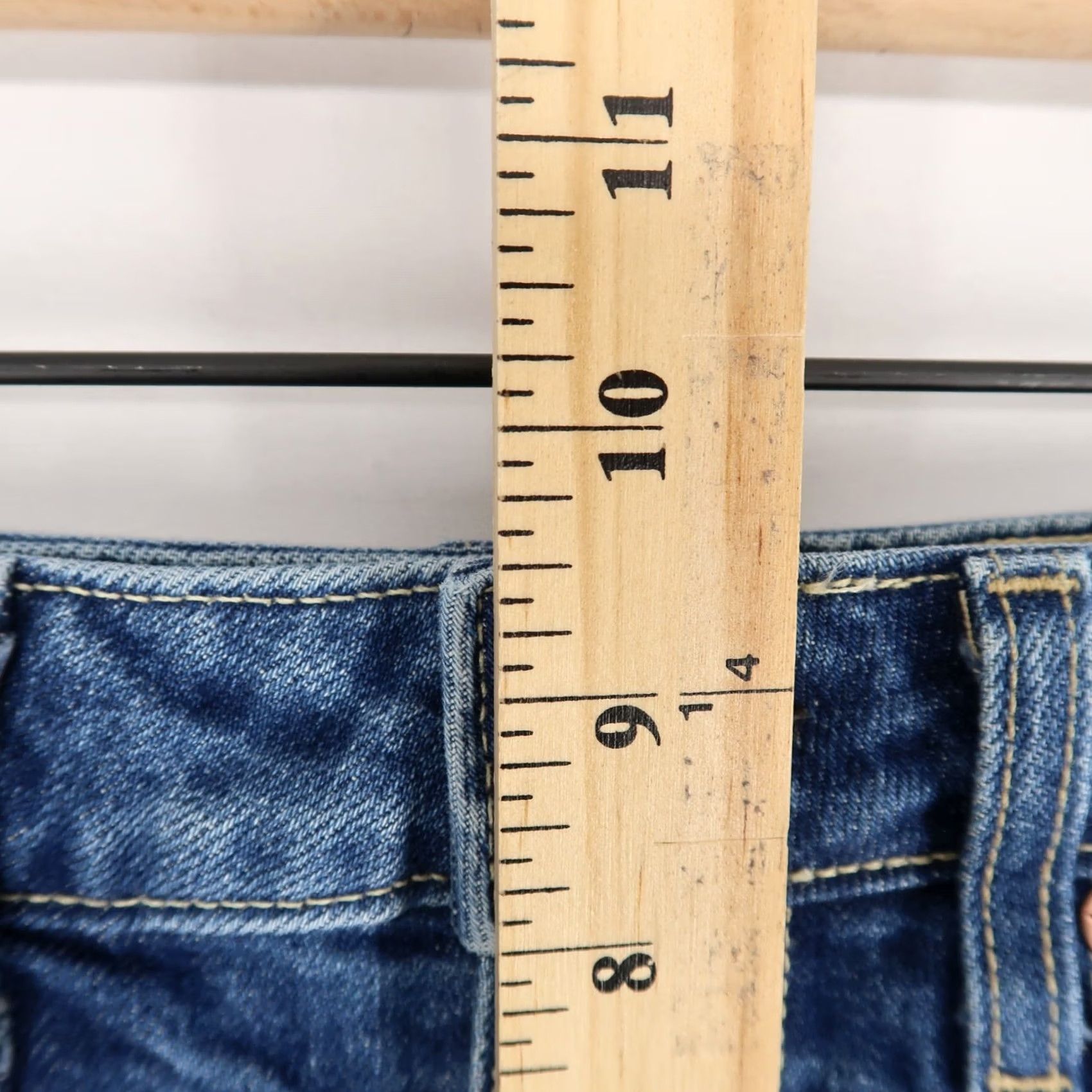 Vintage Trave Jeans Womens 26 Blue High Rise Slim Straight Step Hem Cuff 5-Pocket Denim Straight Vintage: No Size 26" / US 2 / IT 38 - 5 Thumbnail
