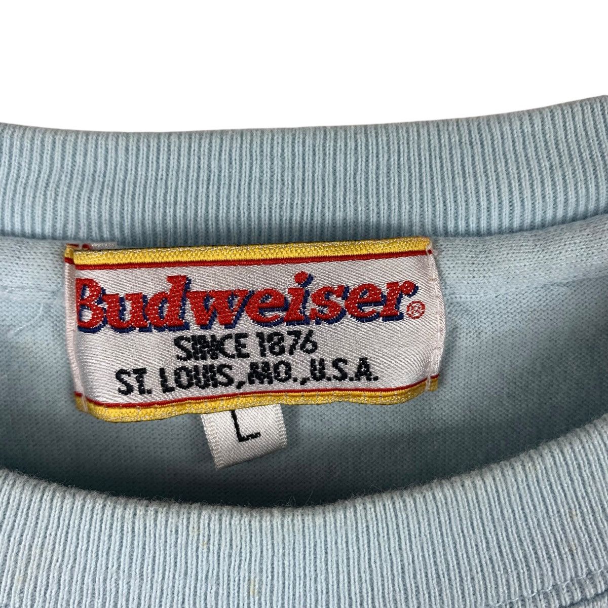Budweiser Vintage BUDWEISER big print back hit tee Size US L / EU 52-54 / 3 - 4 Thumbnail