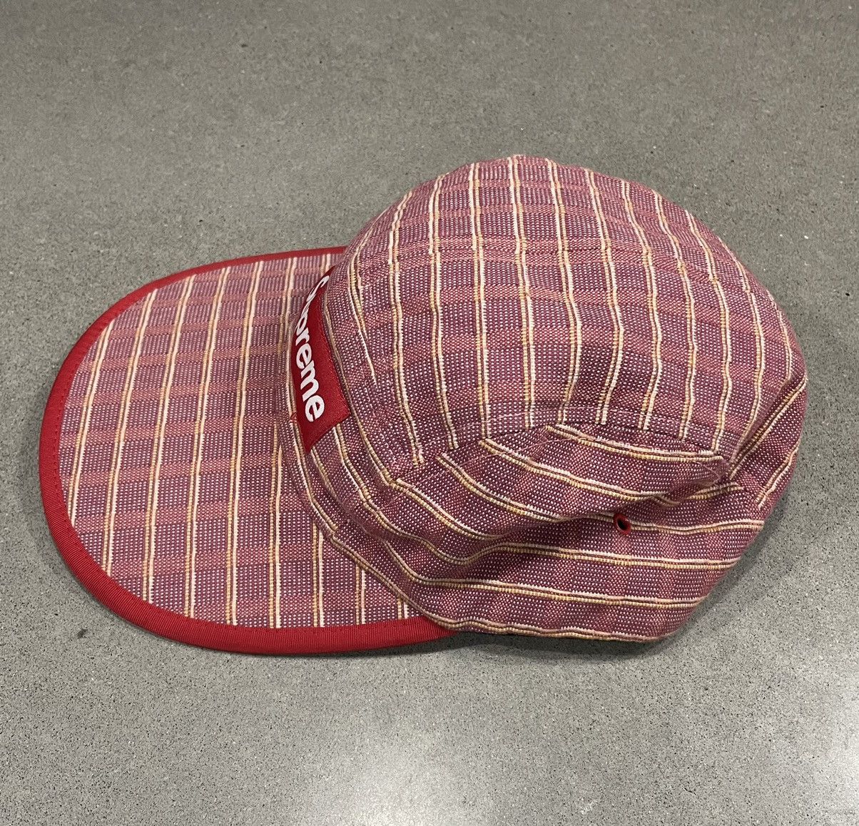 Supreme RARE: S/S 2016 Supreme Nepal Woven Fitted Camp Cap "Red" Size ONE SIZE - 4 Thumbnail