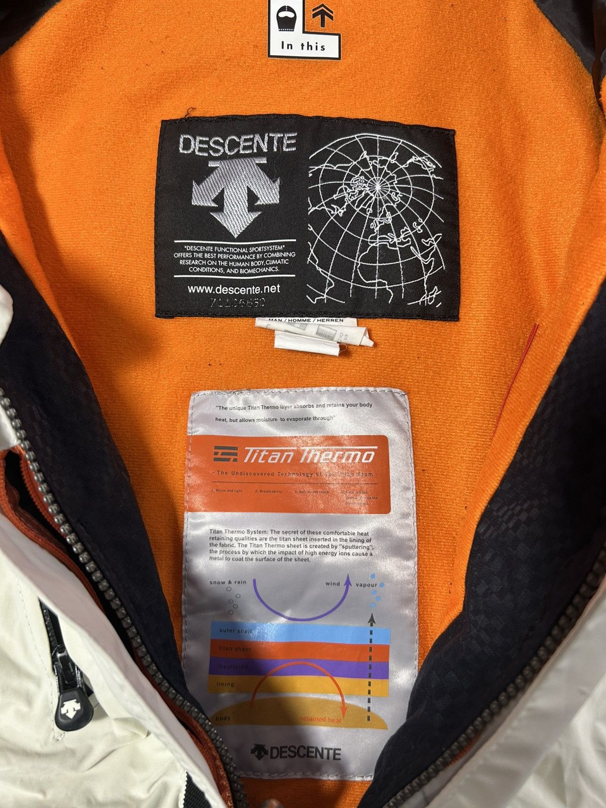 Descente Large Mens Decente Airdrive titan thermo padded ski jacket Size US L / EU 52-54 / 3 - 2 Thumbnail