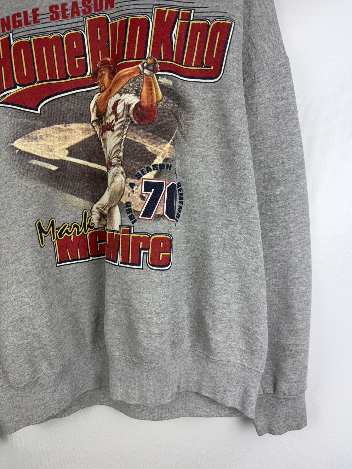 Lee × MLB × Vintage St Louis Cardinals Mark McGwire Home Run King 98 Sweatshirt Size US XL / EU 56 / 4 - 6 Thumbnail