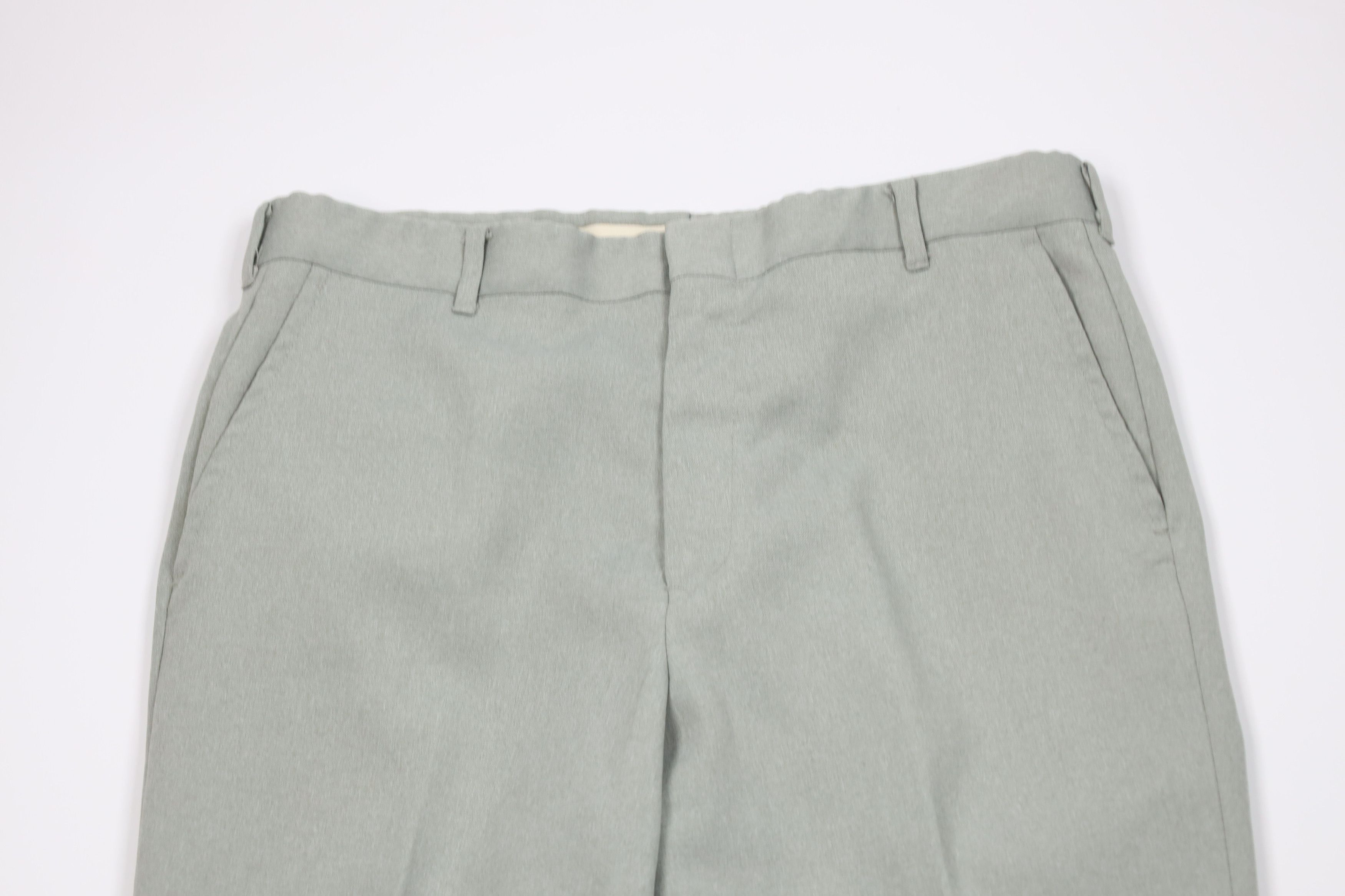 Vintage Vintage 70s Streetwear Wide Leg Chino Pants Light Green USA Size US 32 / EU 48 - 2 Thumbnail
