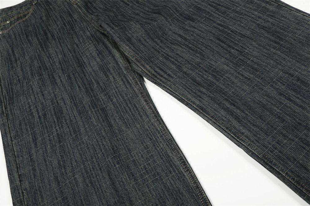 Vintage Men's vintage loose wide-leg striped straight jeans y2k Size US 32 / EU 48 - 4 Thumbnail